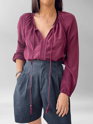 POLERA BURDEO SEDA | S