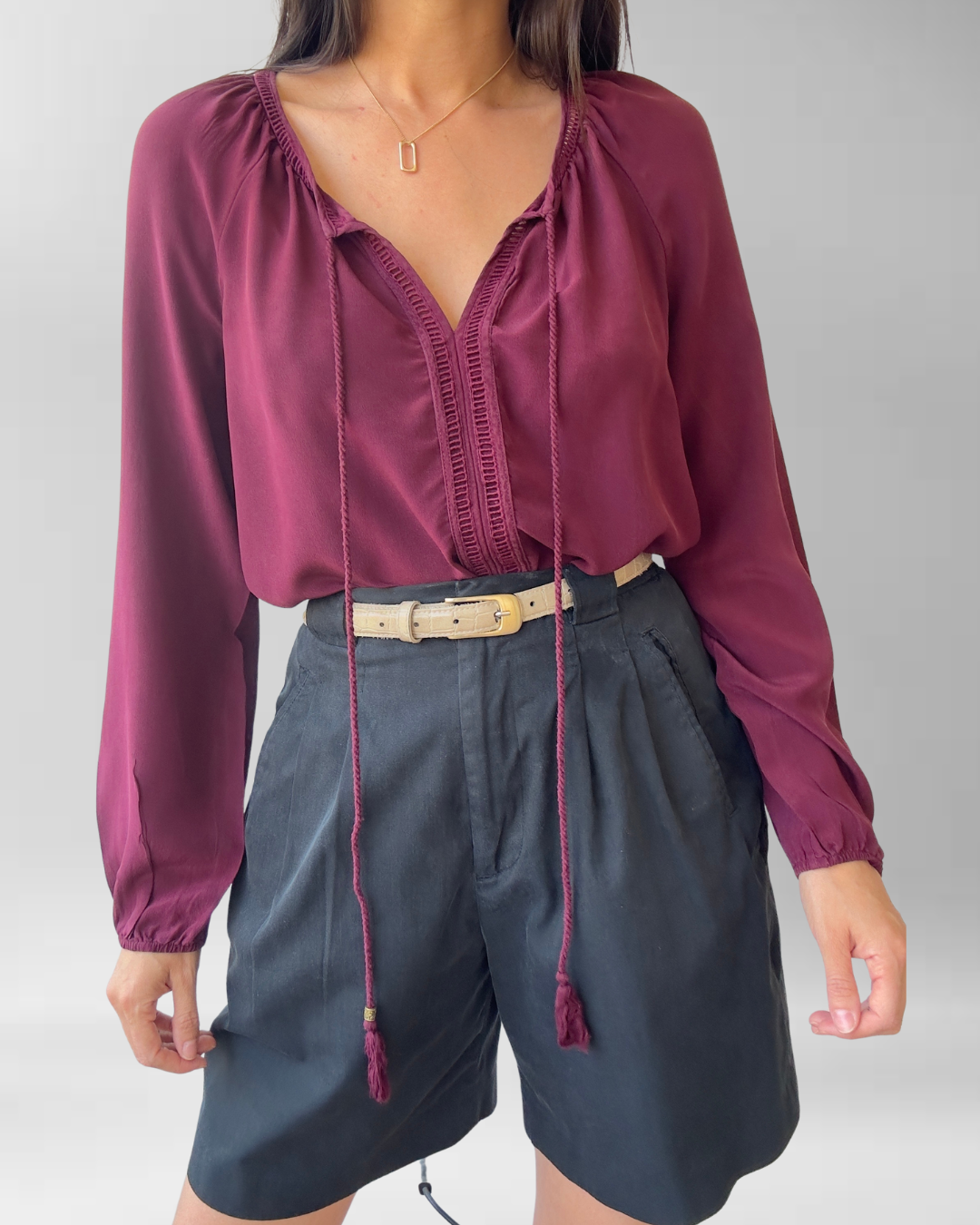 POLERA BURDEO SEDA | S 5