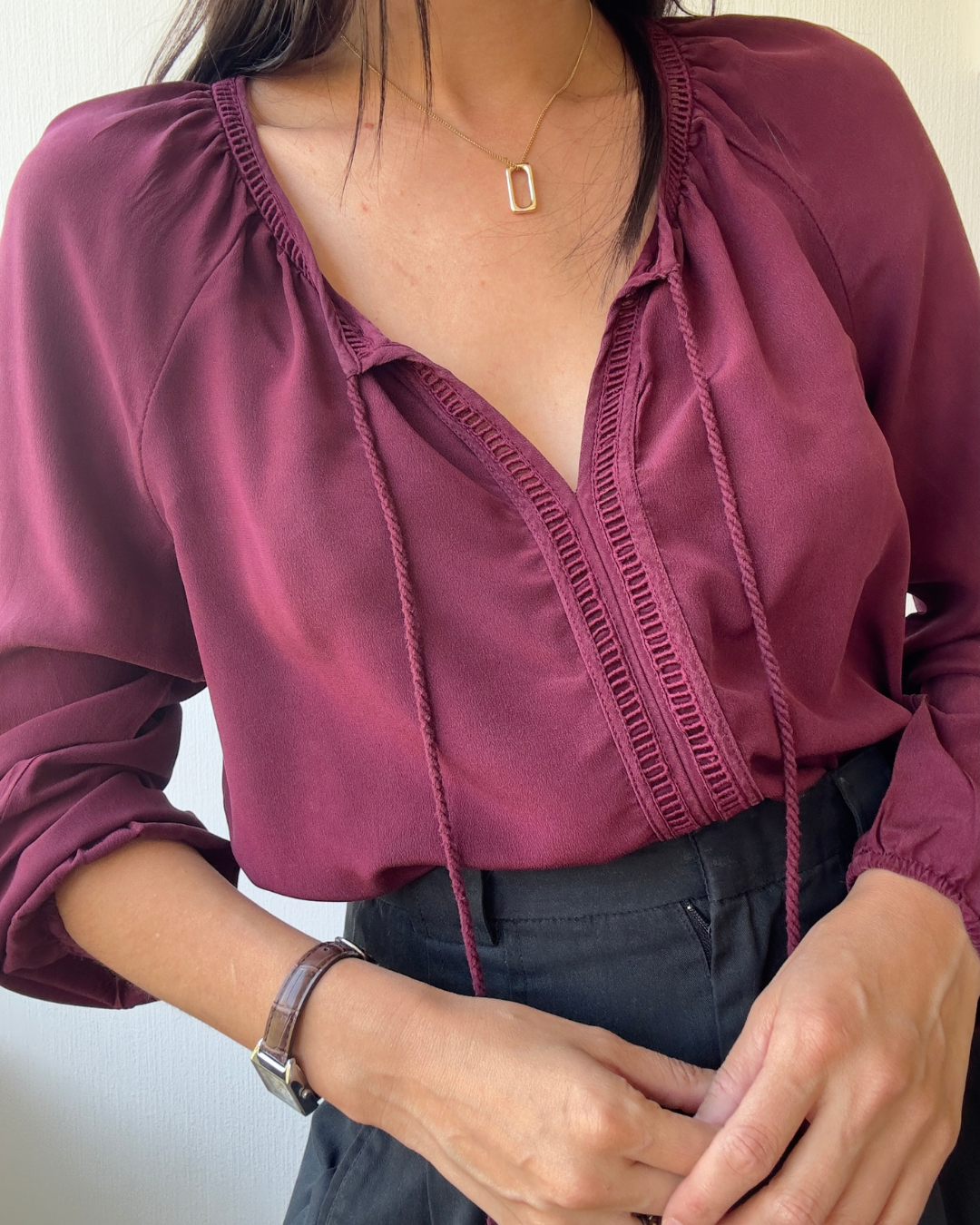 POLERA BURDEO SEDA | S 6