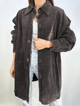 CHAQUETA GAMUZA CAFÉ I L-2XL