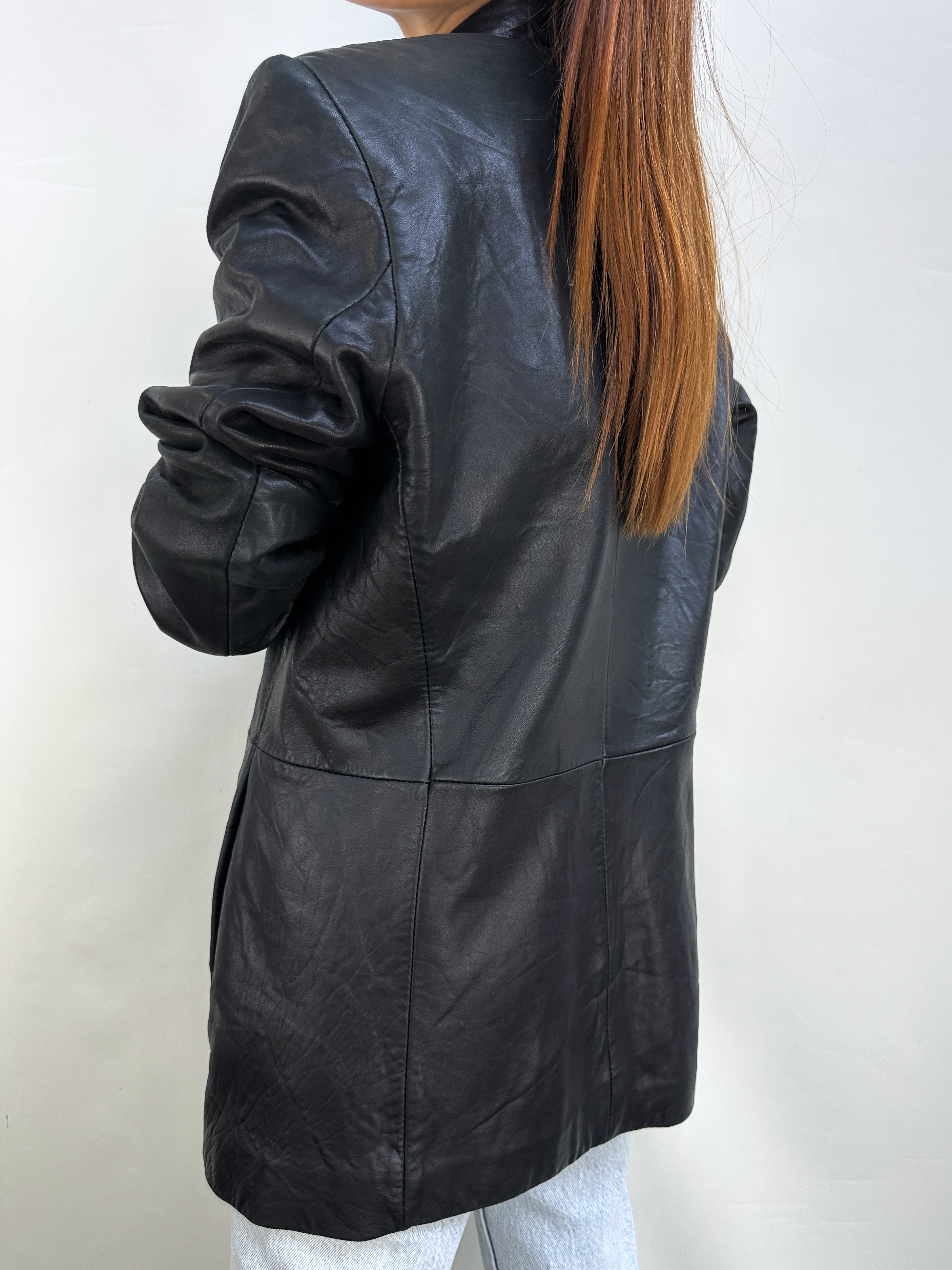CHAQUETA CUERO NEGRA I S-M 3