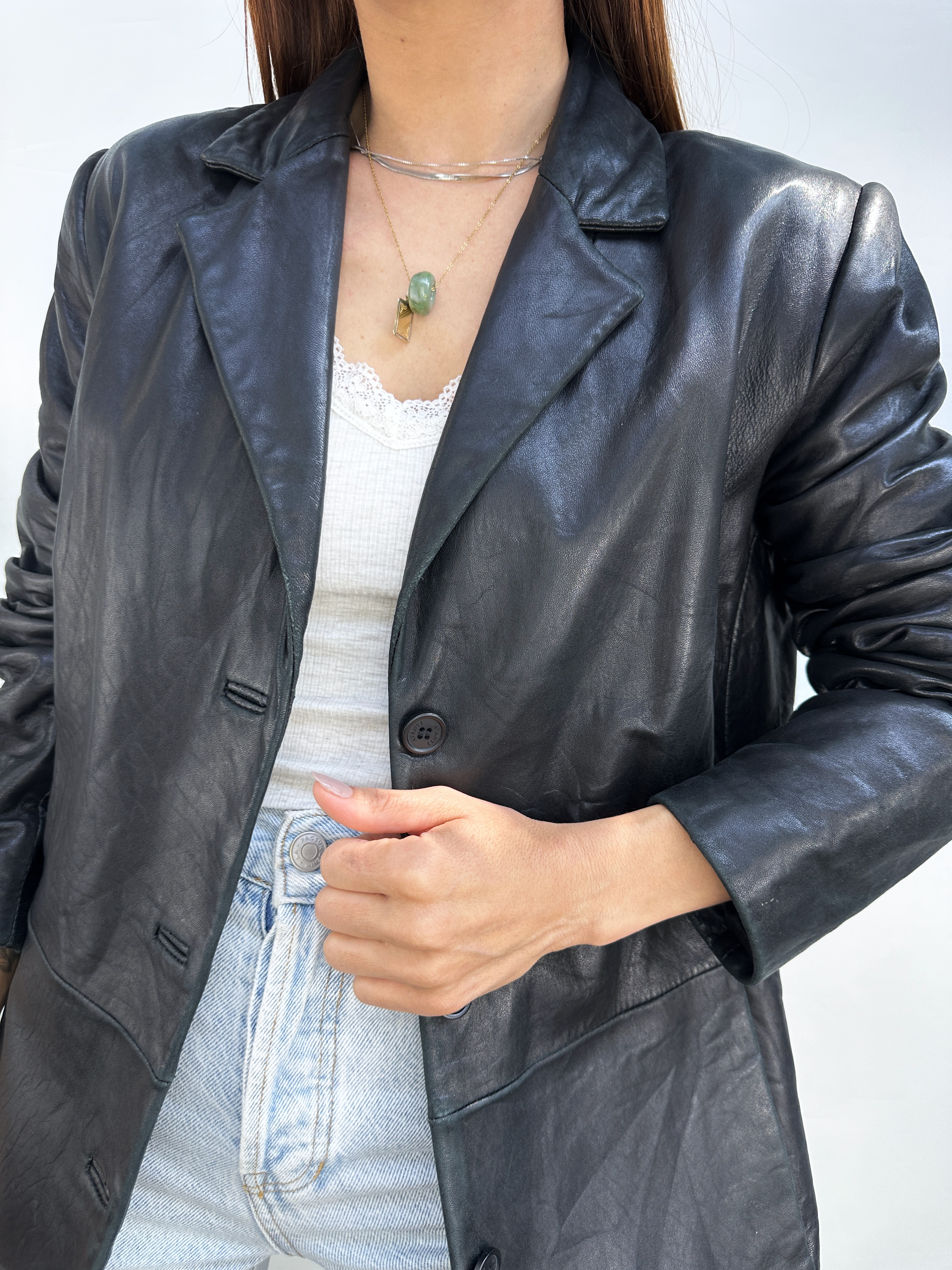 CHAQUETA CUERO NEGRA I S-M 5