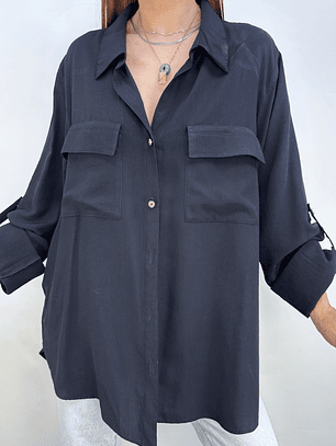 BLUSA NEGRA I RAYÓN BLEND I L