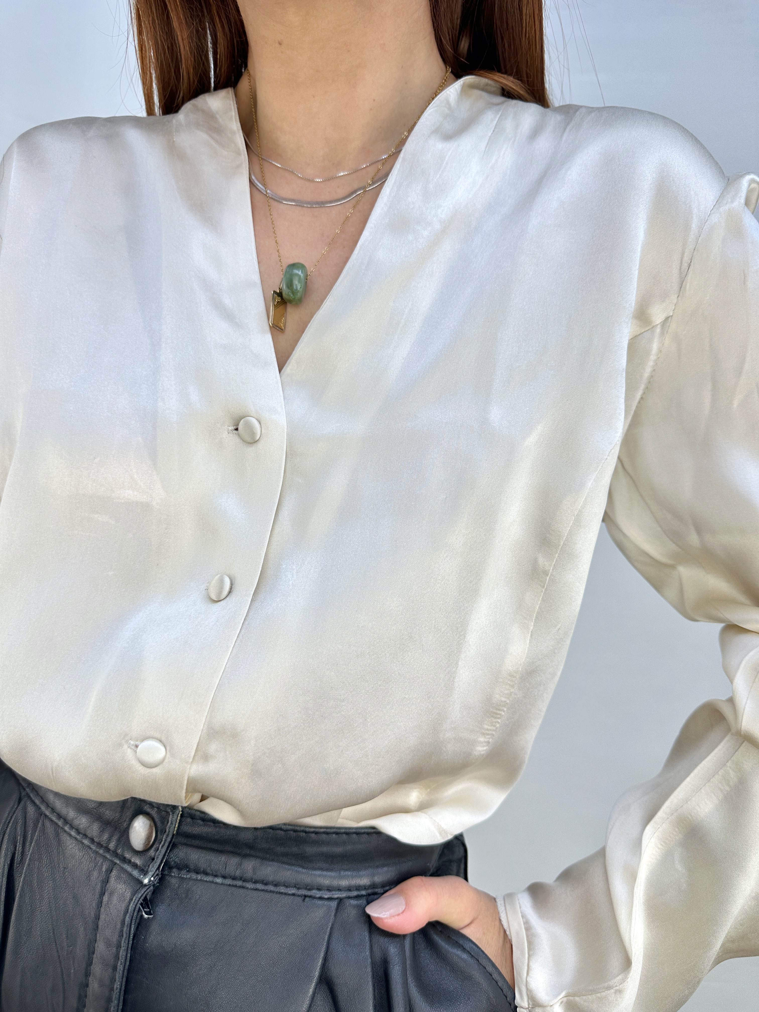 BLUSA SEDA CHARTER CLUB I M 2