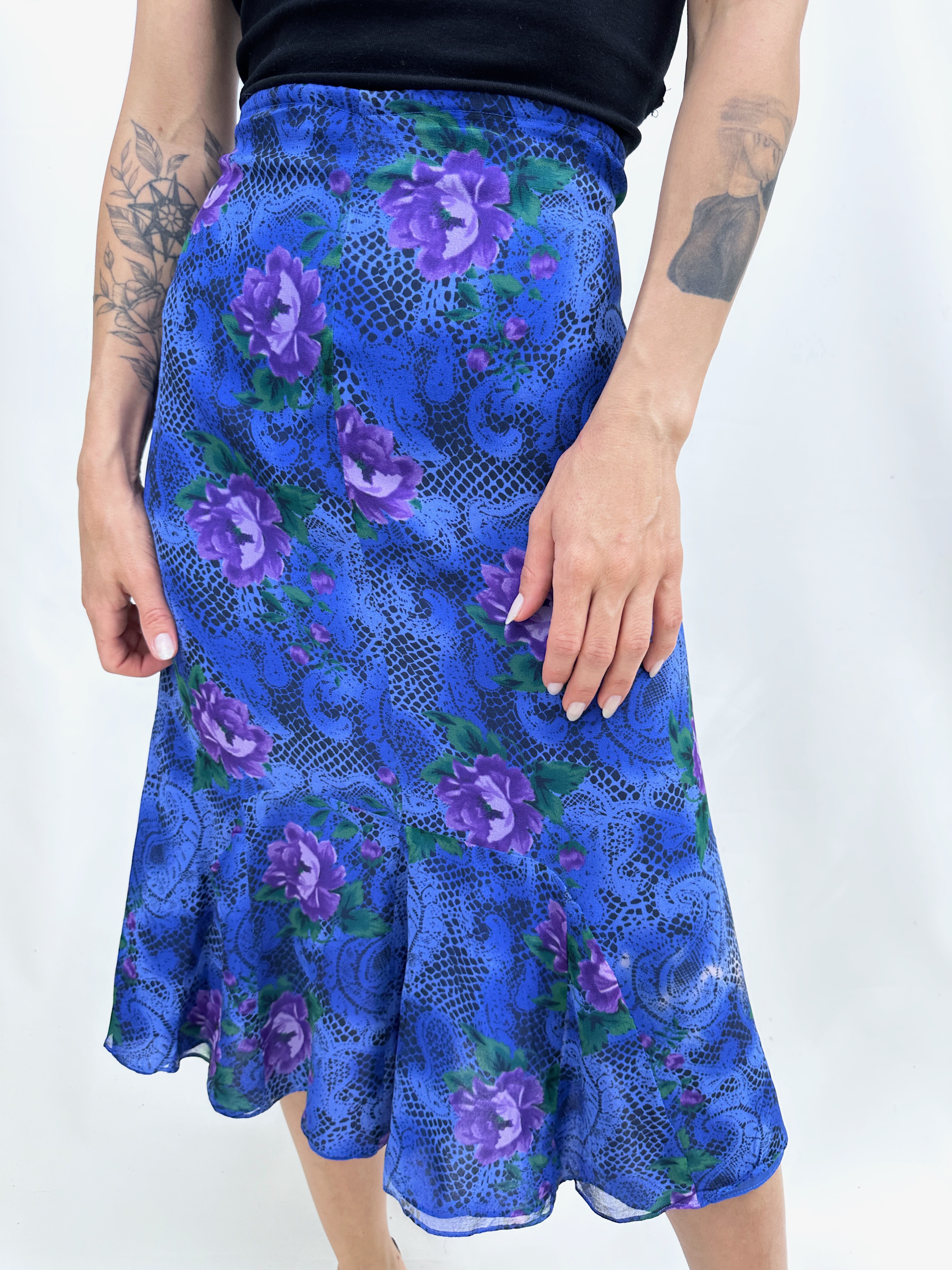 FALDA SEDA VINTAGE I M-L 3