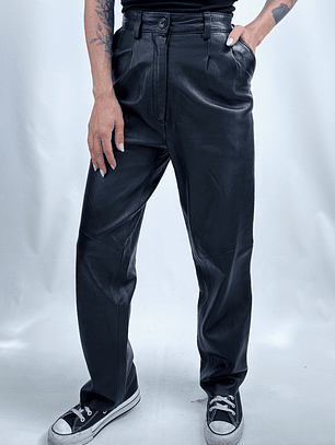 PANTALÓN CUERO NEGRO I 32