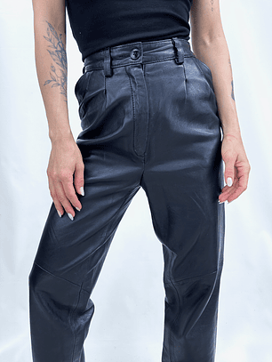 PANTALÓN CUERO NEGRO I 32