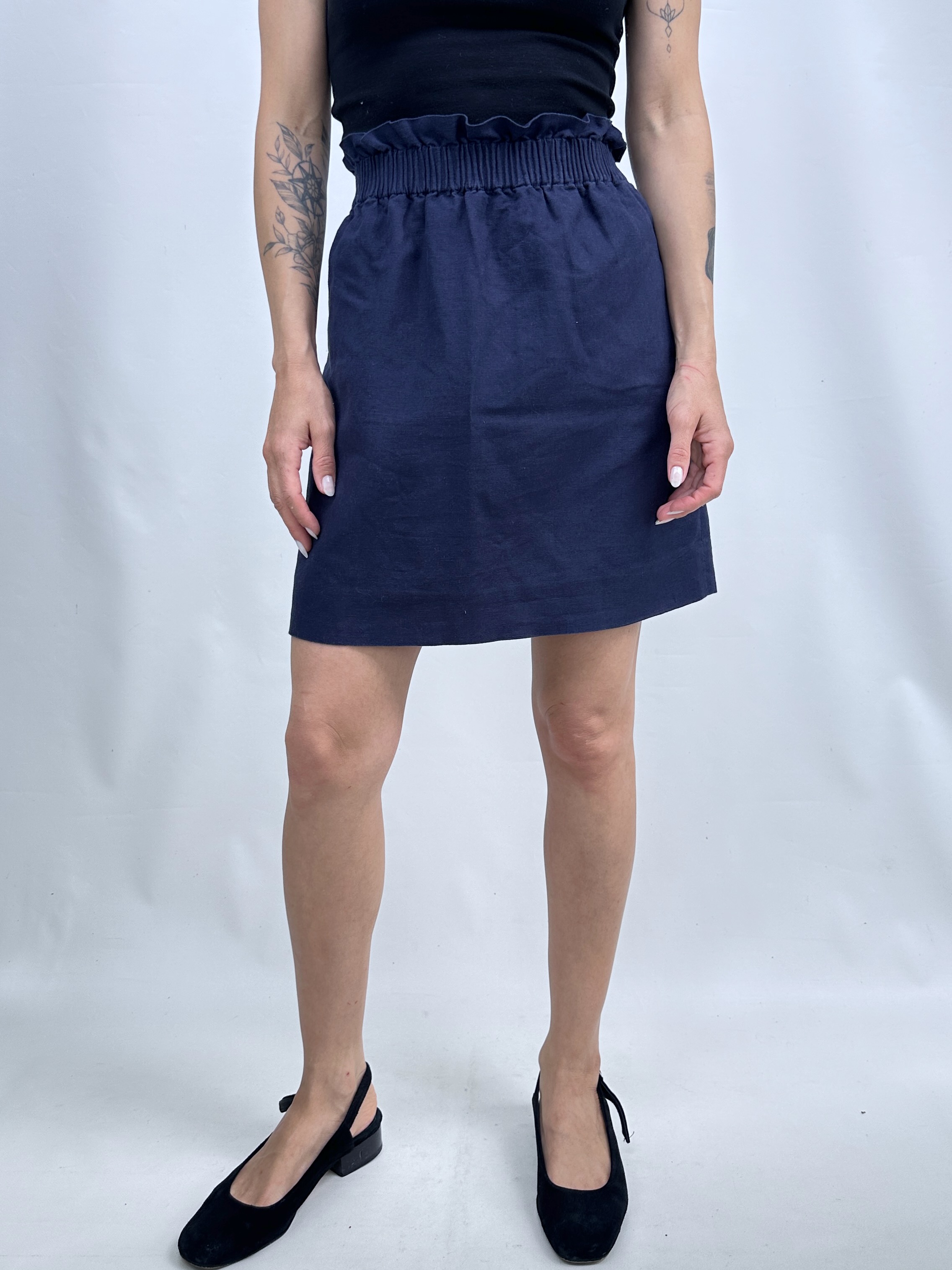 FALDA J. CREW I LINO-ALGODÓN I XS-S 2