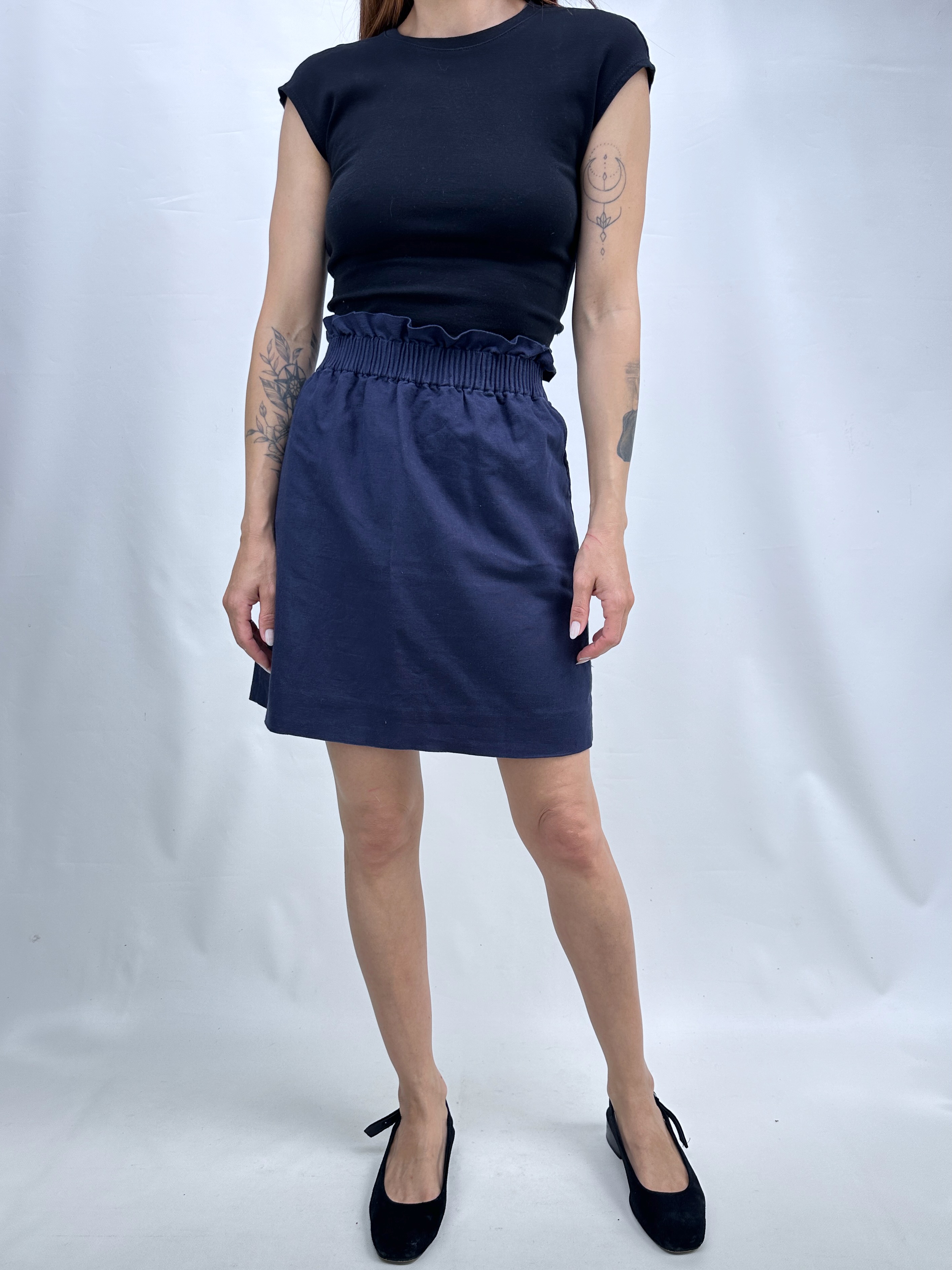 FALDA J. CREW I LINO-ALGODÓN I XS-S 4