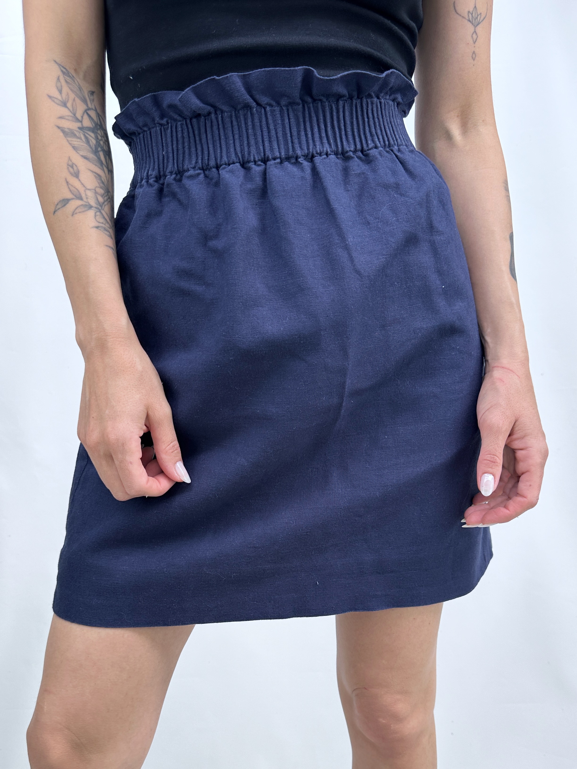 FALDA J. CREW I LINO-ALGODÓN I XS-S 8