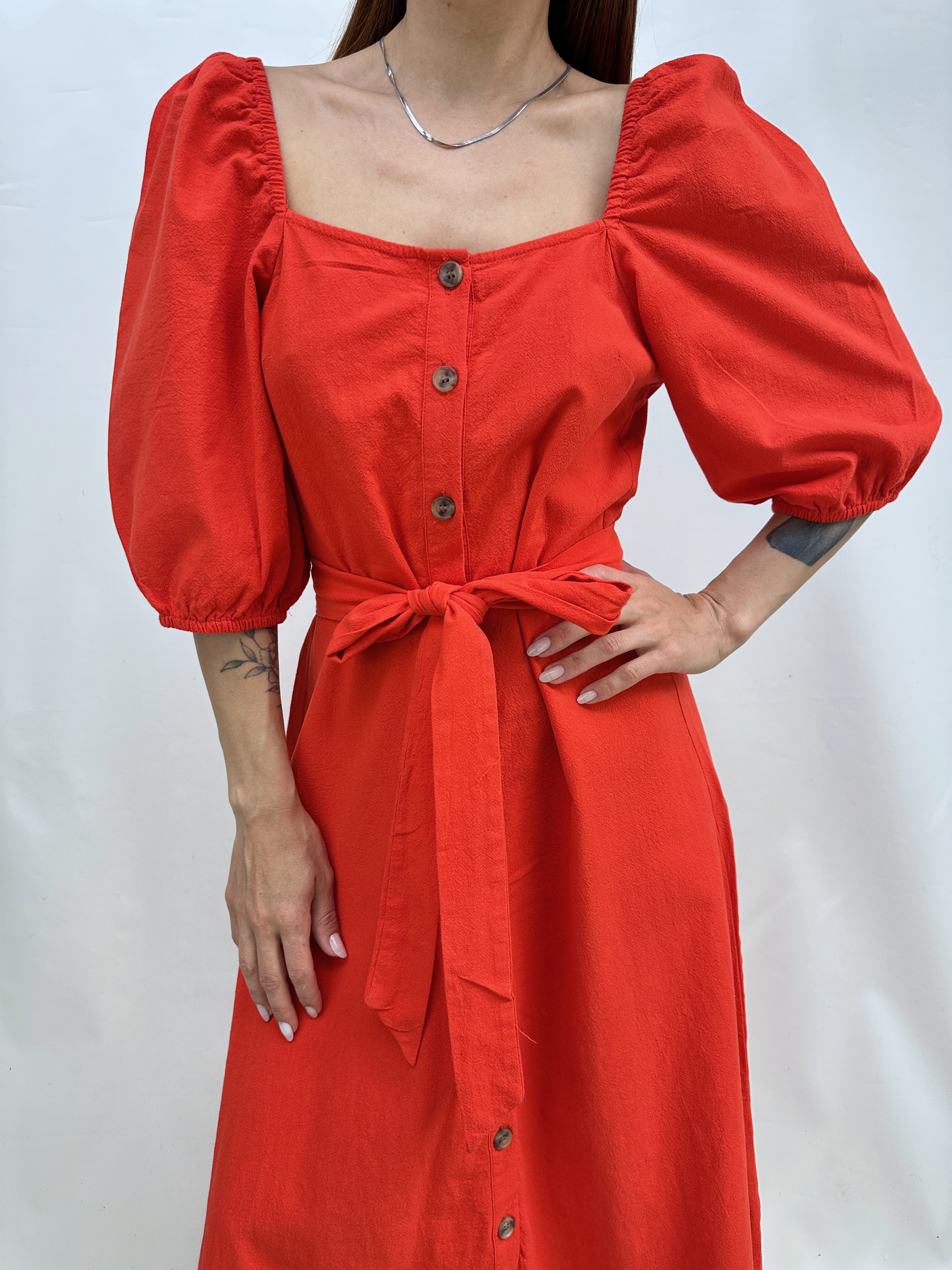 VESTIDO CORAL ALGODÓN I S 1