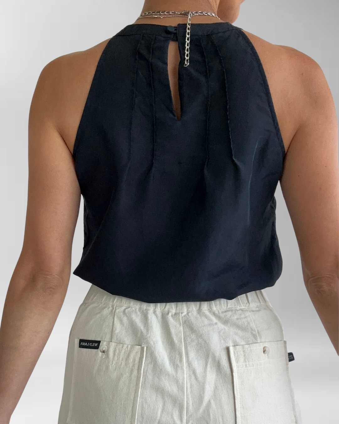 TOP SEDA HALTER NEGRO | S 6