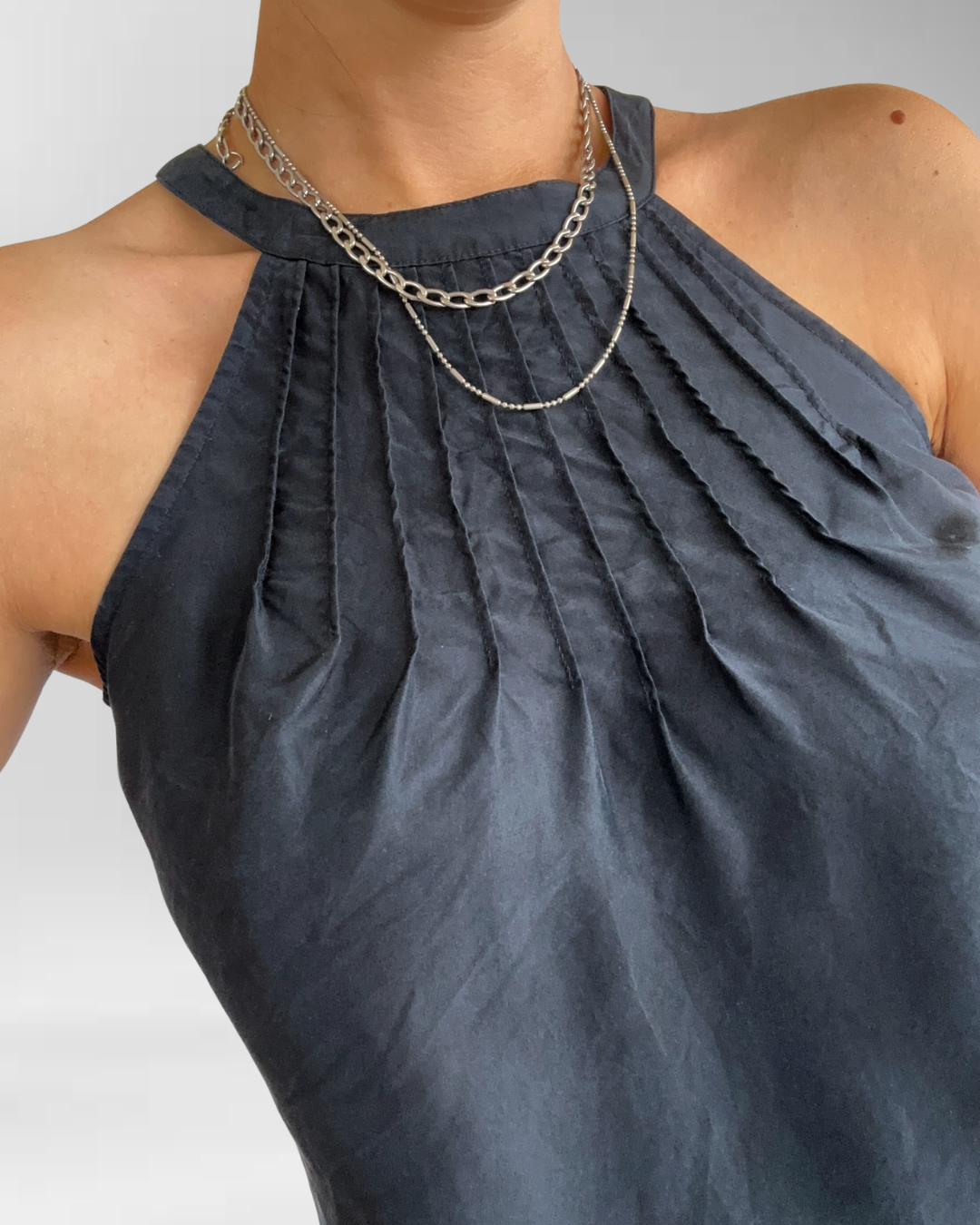 TOP SEDA HALTER NEGRO | S 2