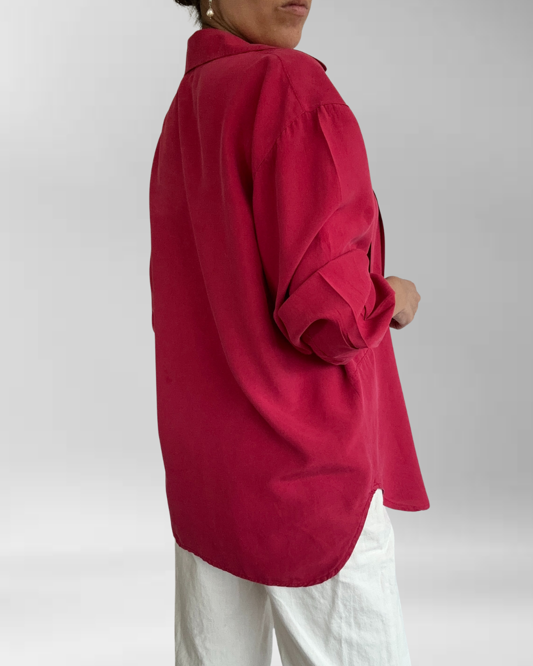 BLUSA ROJA PLISADA SEDA | L-2XL 3