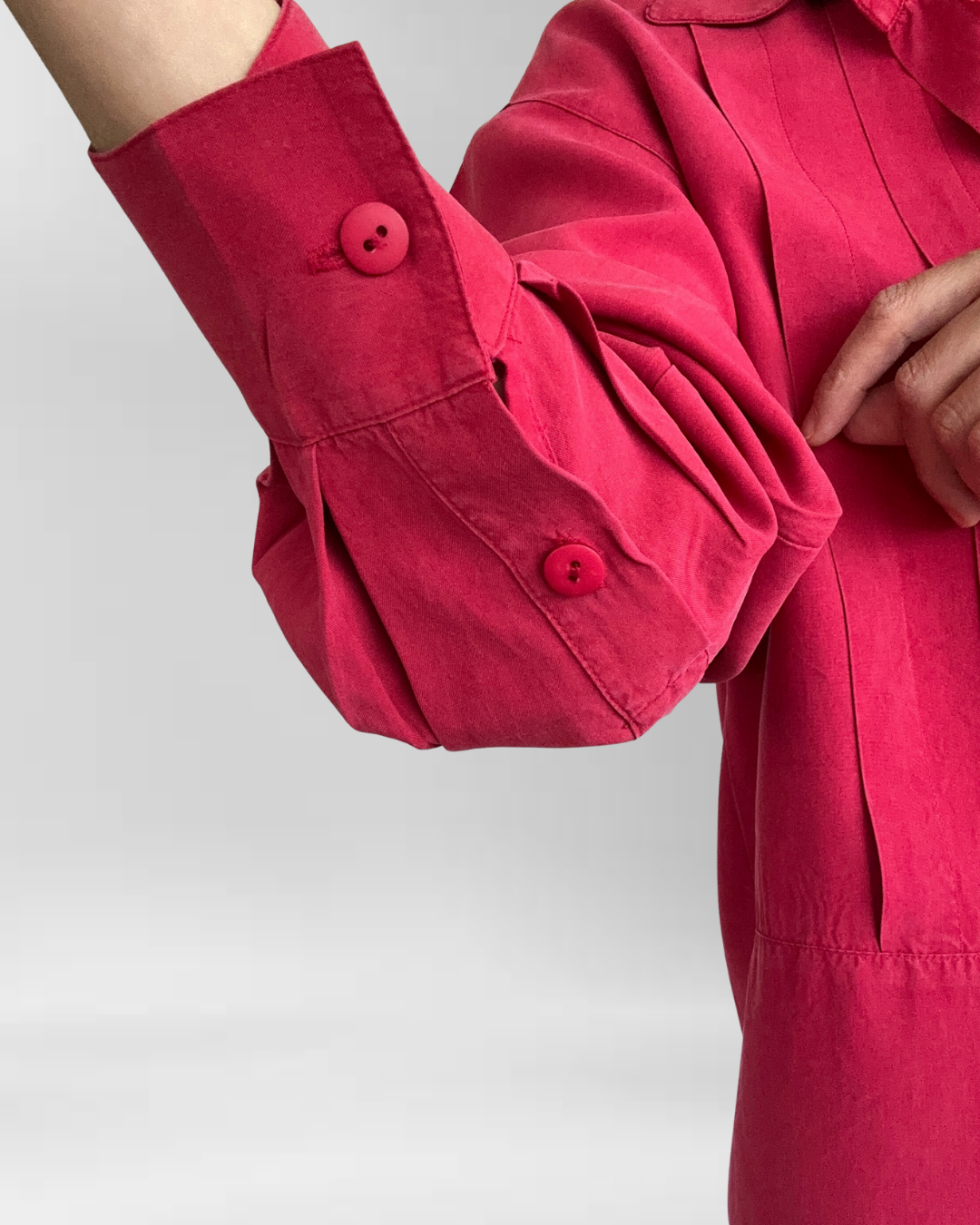 BLUSA ROJA PLISADA SEDA | L-2XL 7