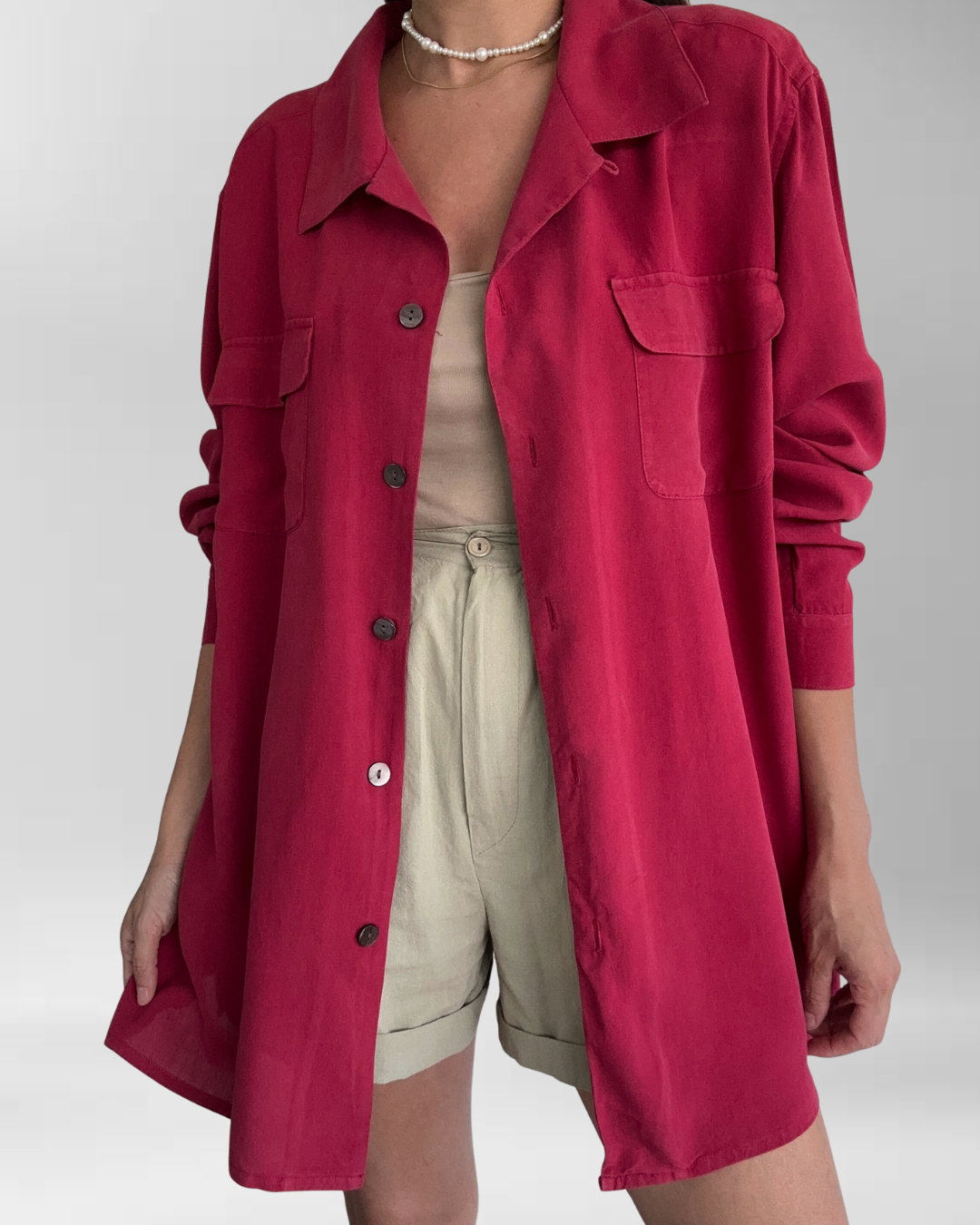 BLUSA ROJA SEDA | XL-2XL 4