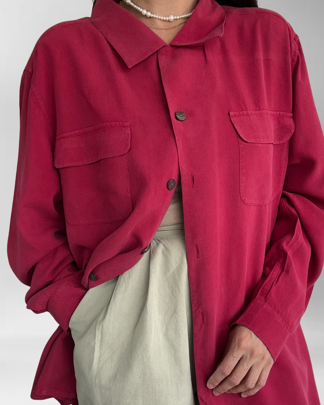 BLUSA ROJA SEDA | XL-2XL 6