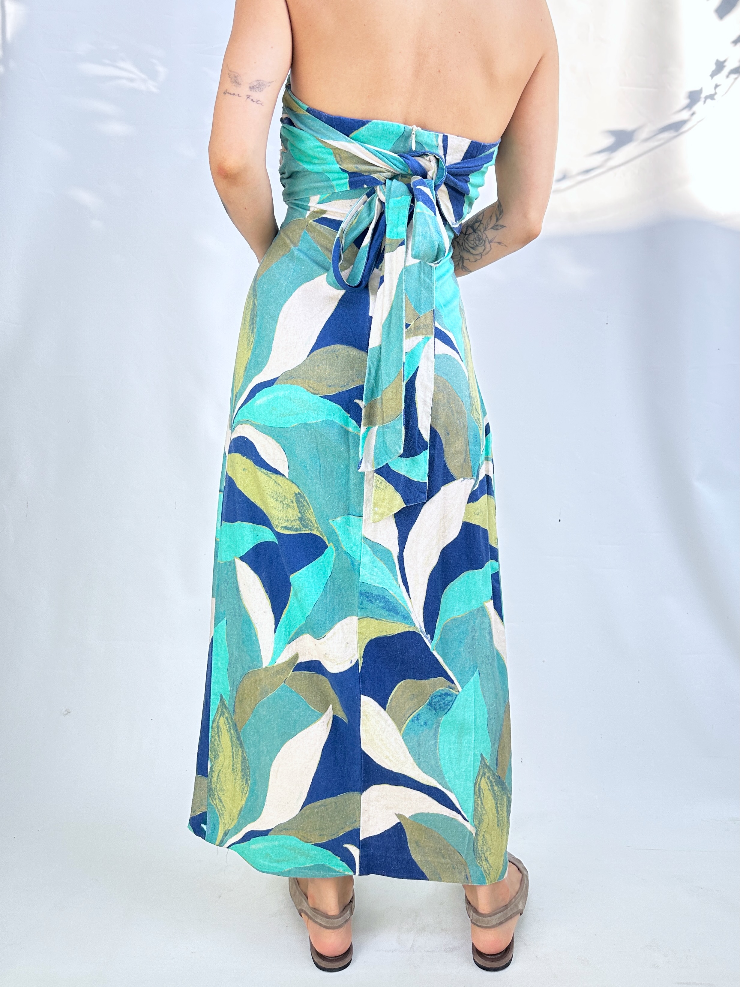 VESTIDO STRAPLESS I LINO-ALGODÓN I S-M 5