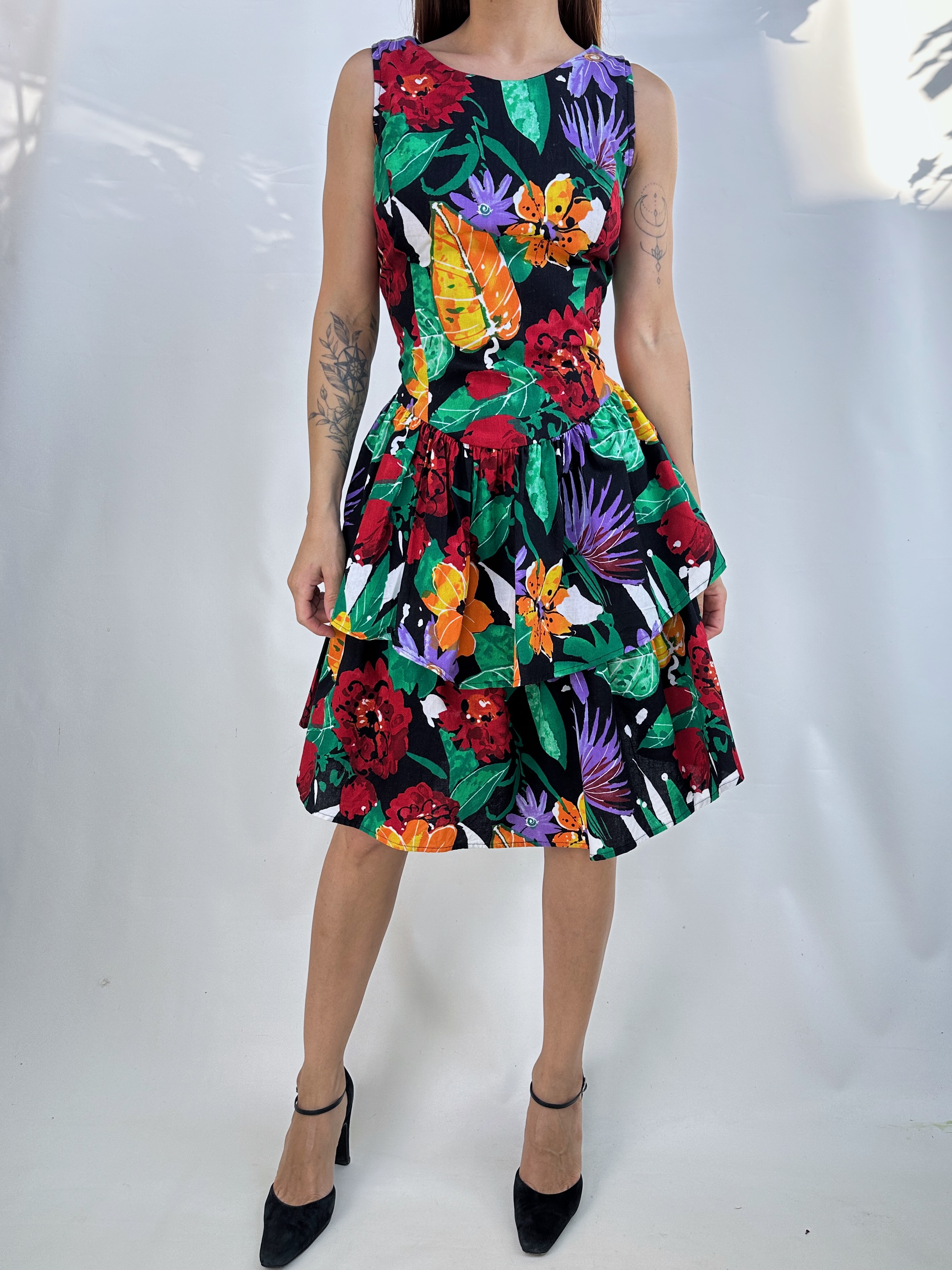 VESTIDO VINTAGE TROPICAL I ALGODÓN I S-M 1