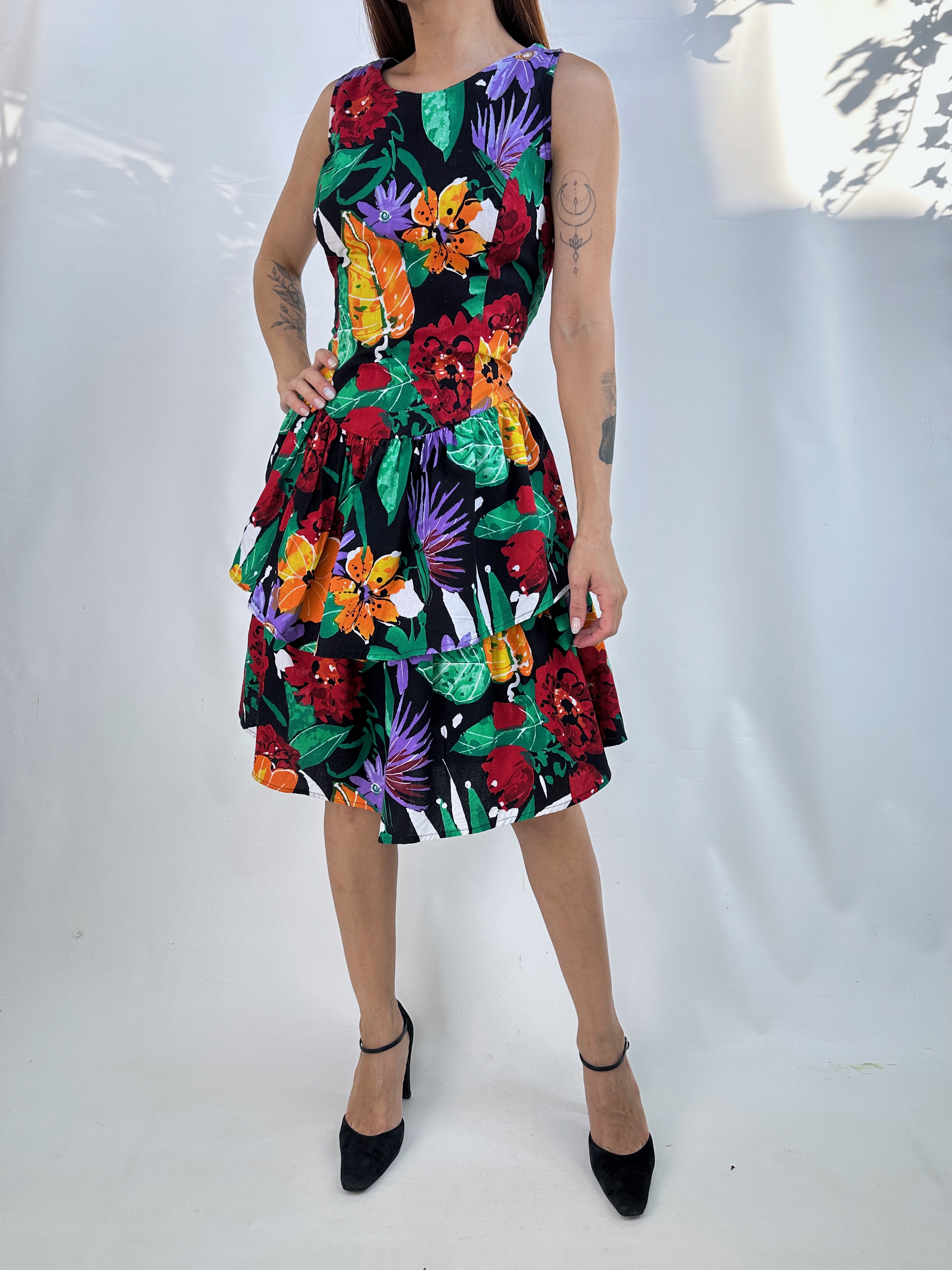 VESTIDO VINTAGE TROPICAL I ALGODÓN I S-M 3