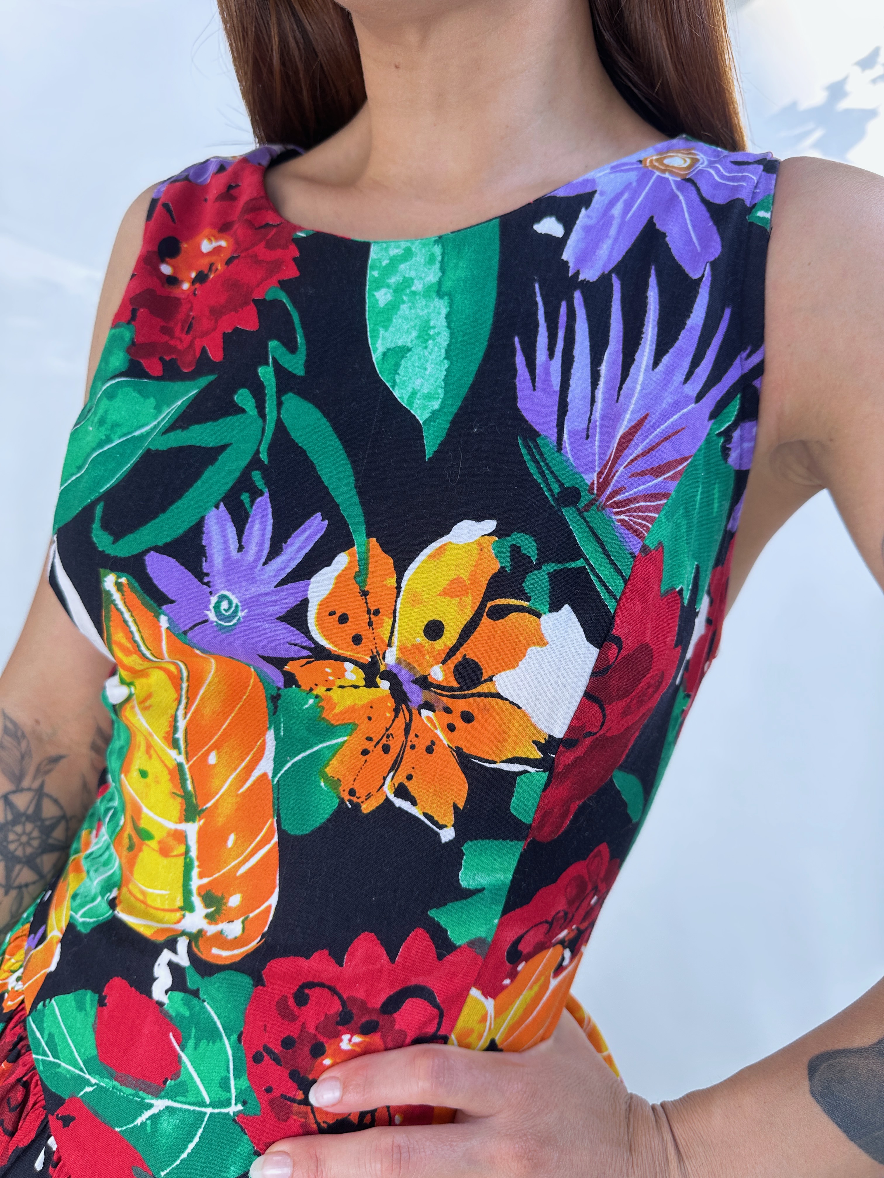 VESTIDO VINTAGE TROPICAL I ALGODÓN I S-M 6