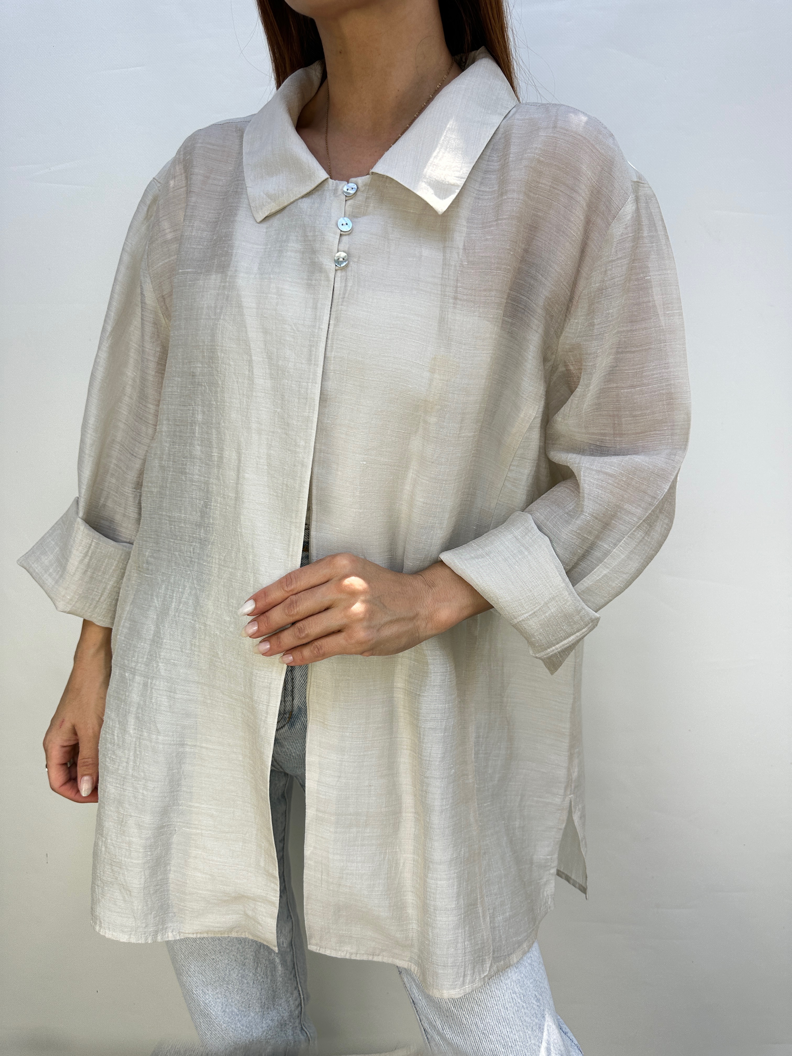 BLUSA LINO-SEDA I XL-3XL 4