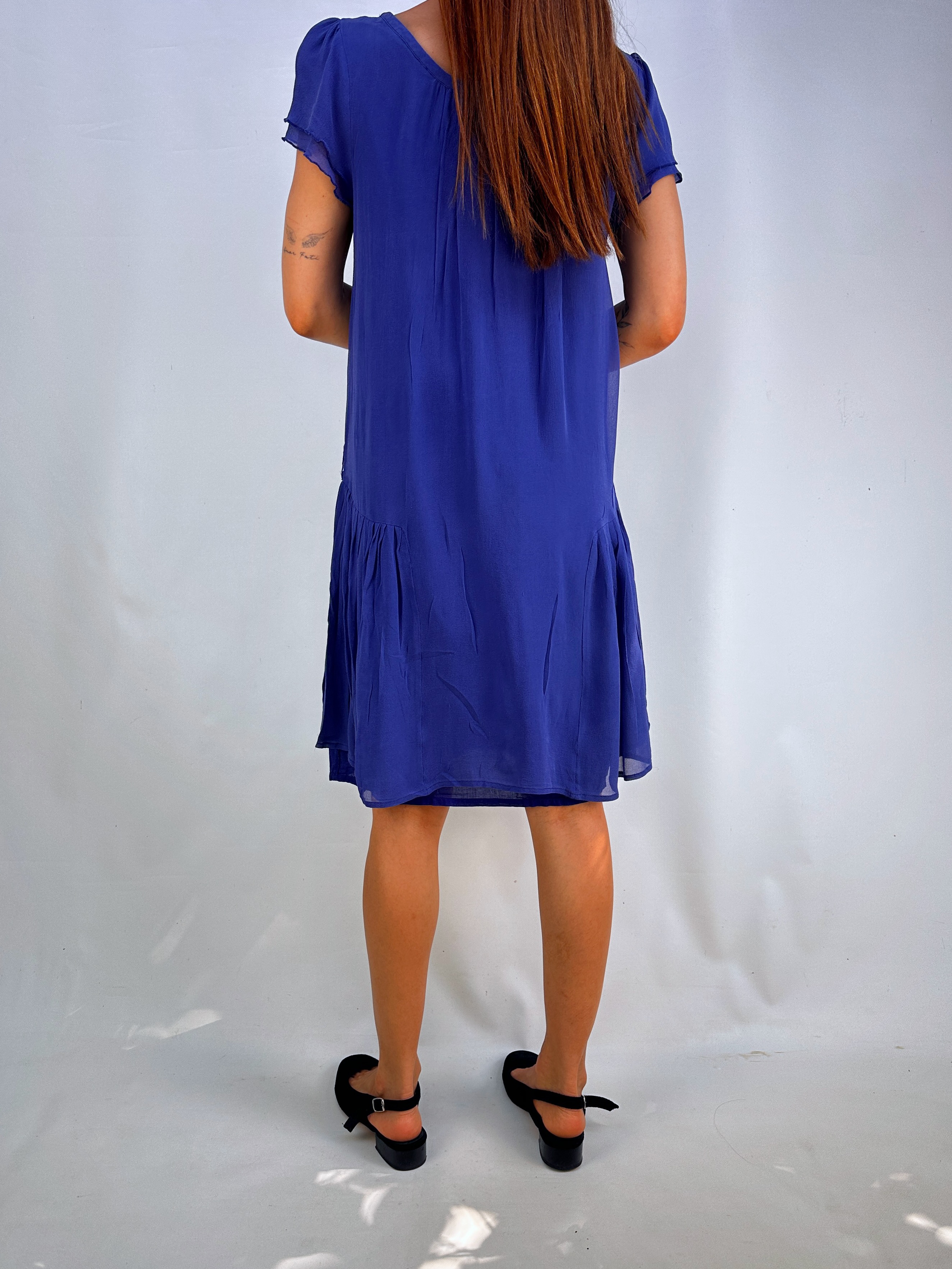 VESTIDO SEDA AZUL I S 5