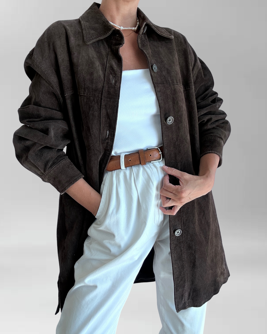 CHAQUETA GAMUZA CAFÉ I L-2XL 2