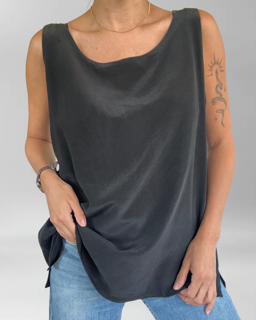 POLERA SEDA NEGRA I L 1