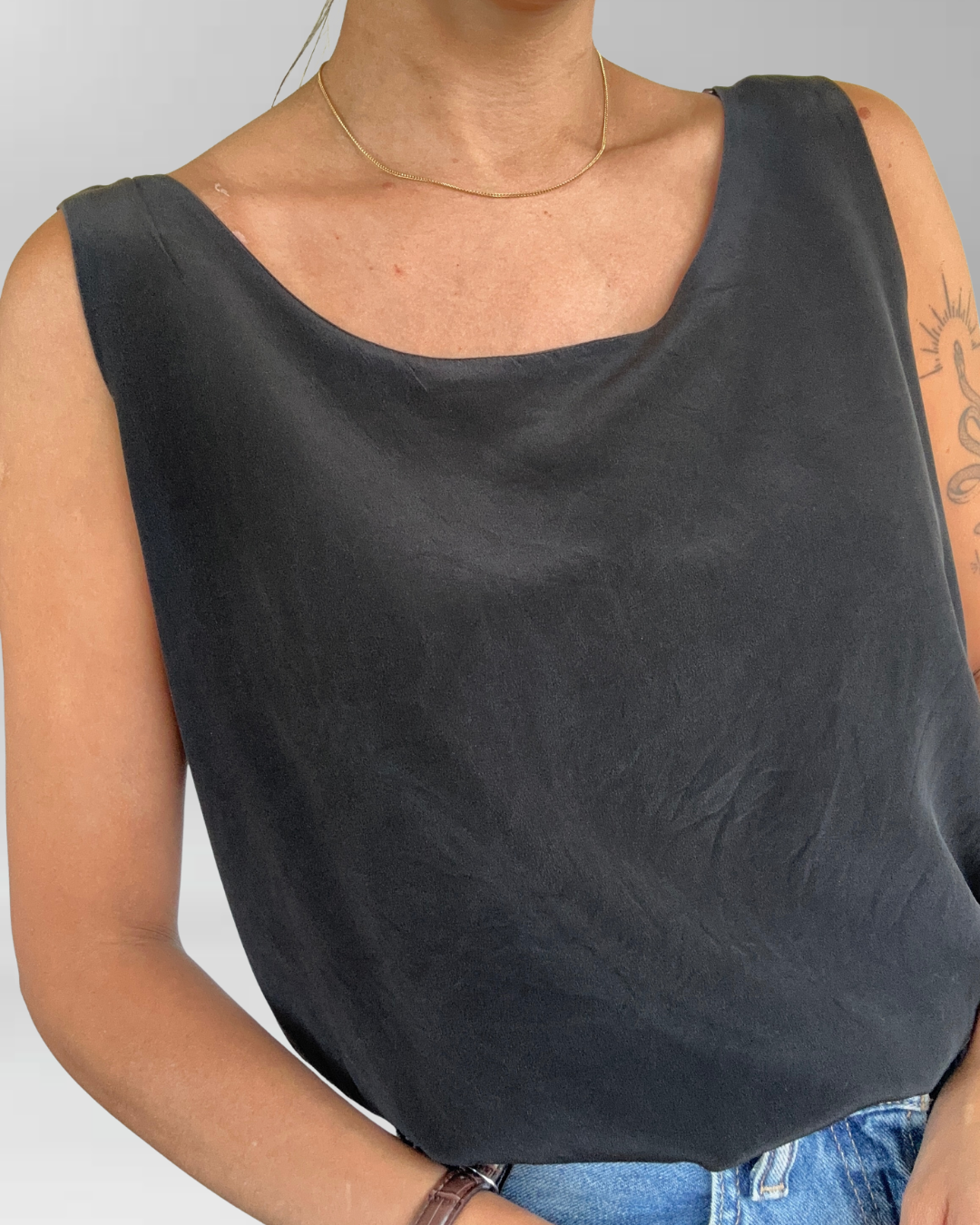 POLERA SEDA NEGRA I L 2