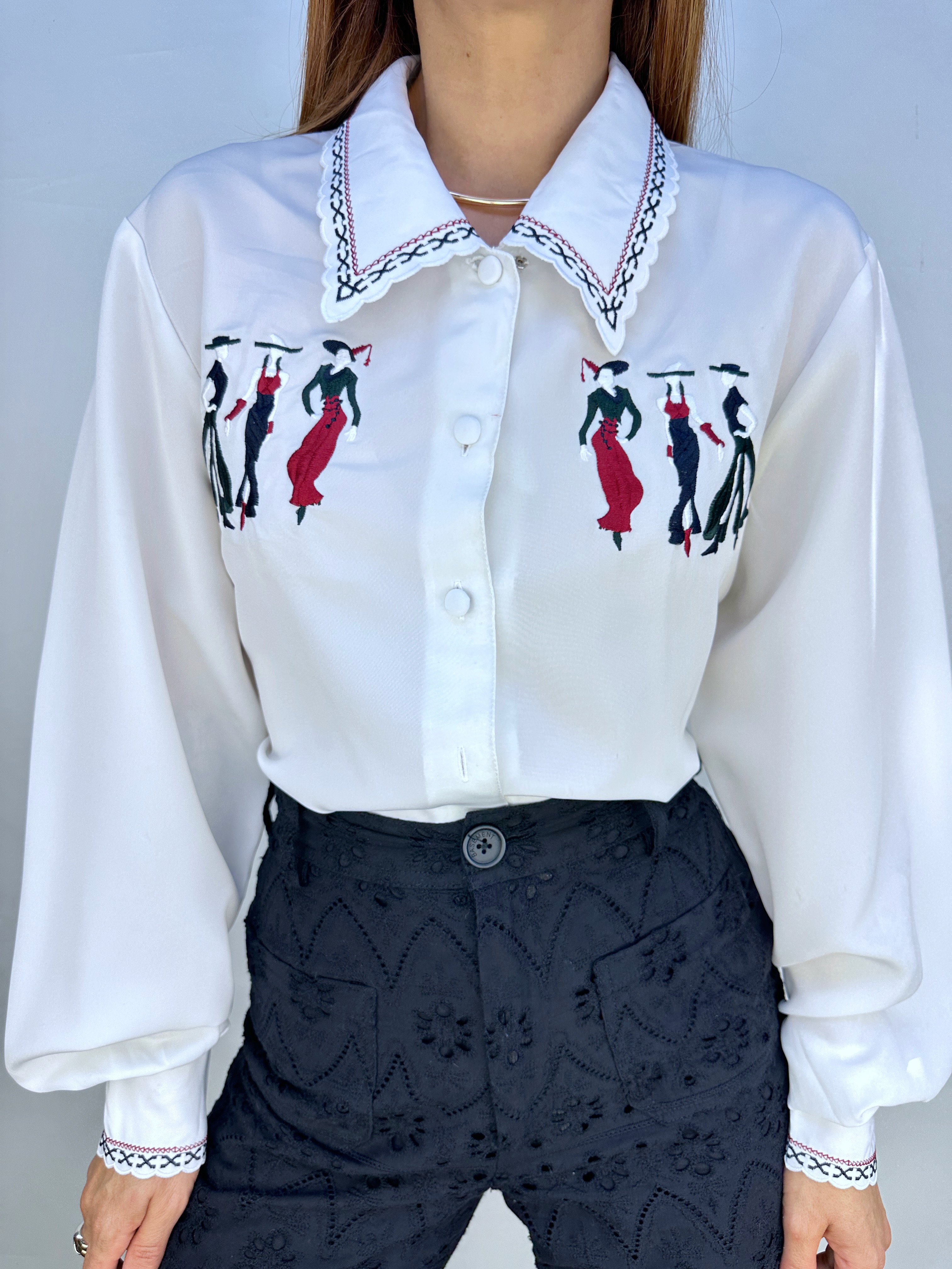 BLUSA VINTAGE BORDADA | L   2