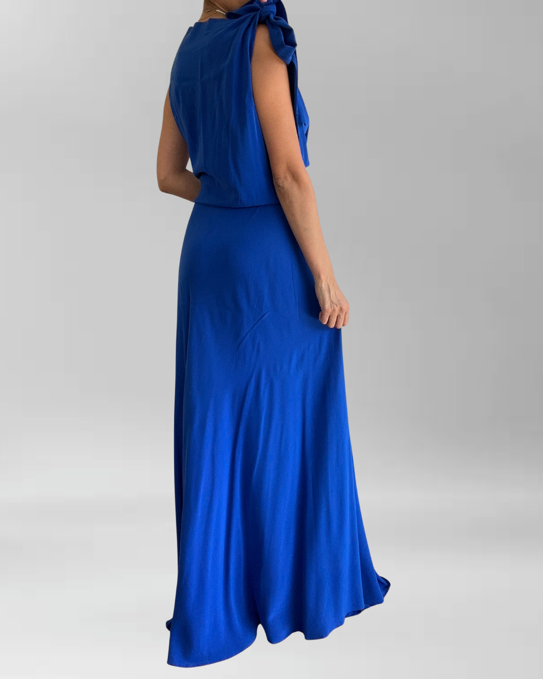 VESTIDO SEDA AZUL REAL I L 4