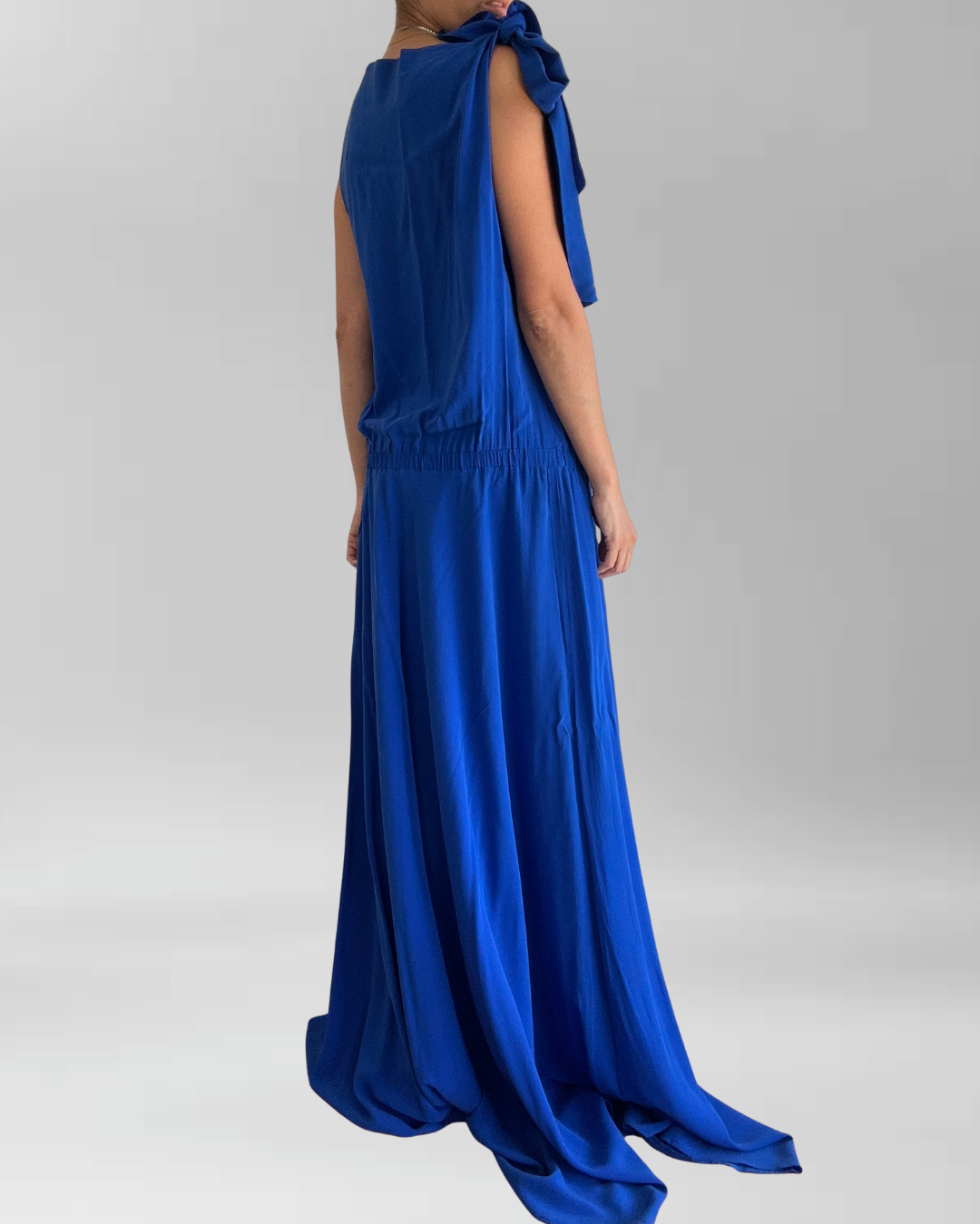 VESTIDO SEDA AZUL REAL I L 8