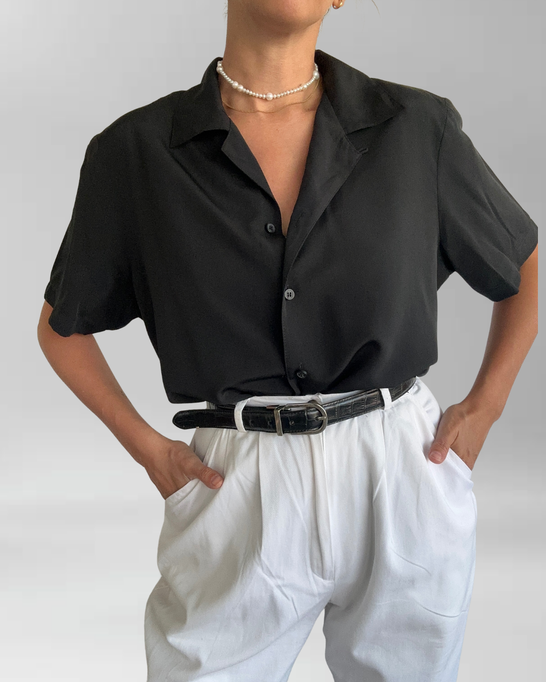 BLUSA VINTAGE NEGRA I L-XL 1