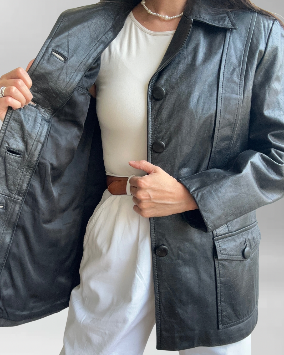 CHAQUETA CUERO VINTAGE I M-L 4