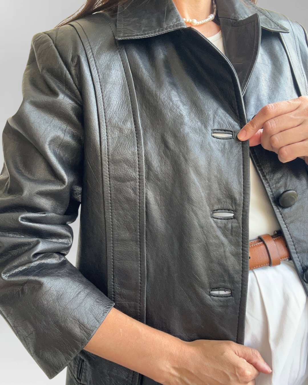 CHAQUETA CUERO VINTAGE I M-L 5