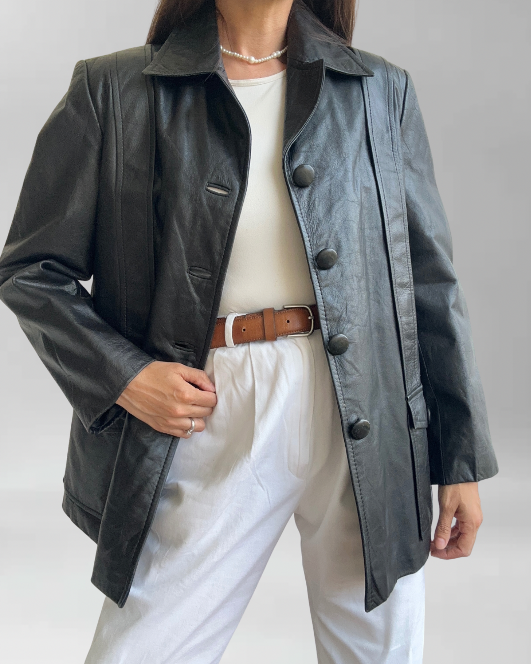 CHAQUETA CUERO VINTAGE I M-L 6