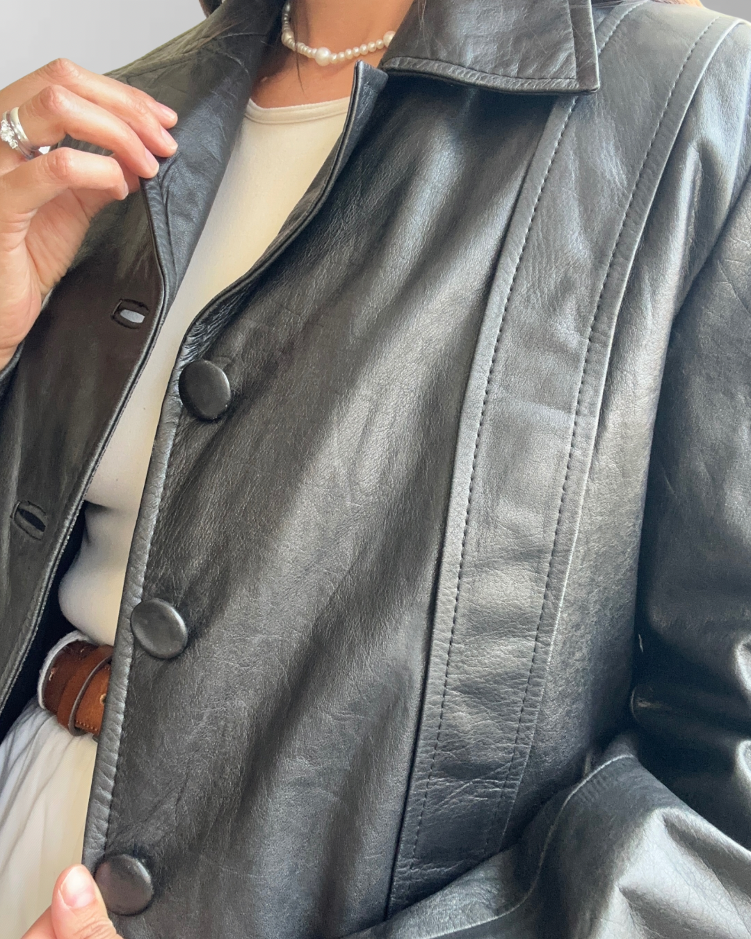 CHAQUETA CUERO VINTAGE I M-L 7