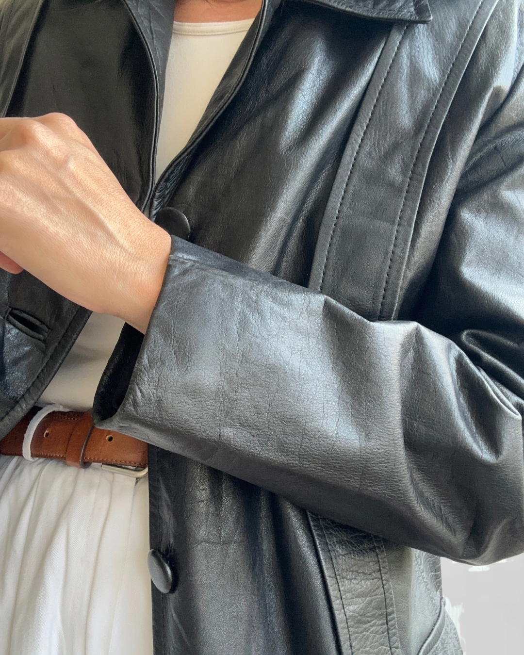 CHAQUETA CUERO VINTAGE I M-L 8