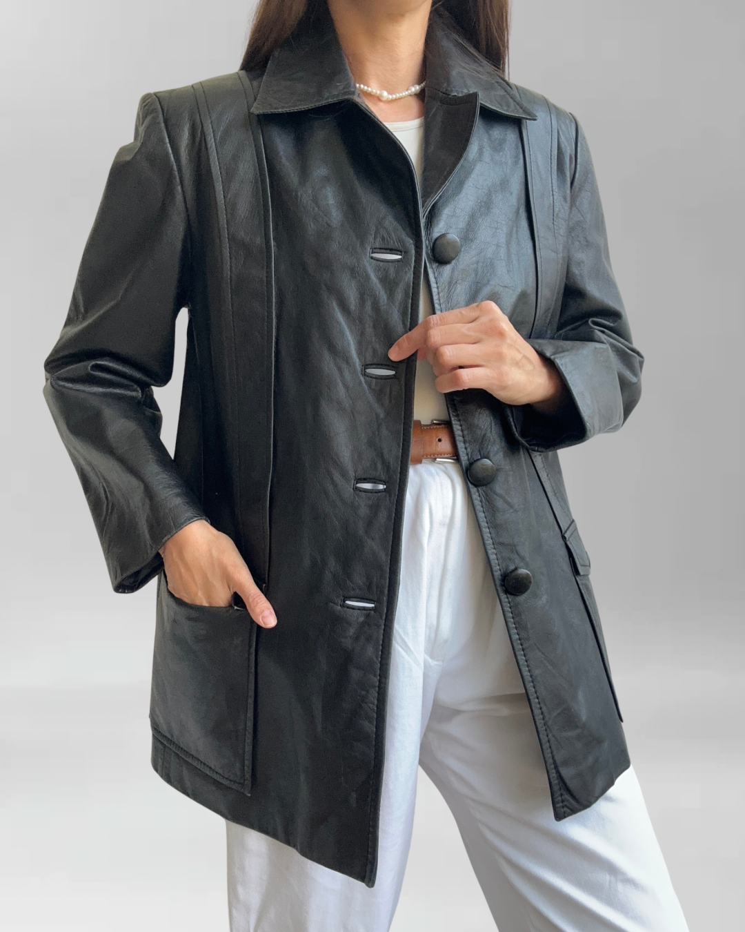 CHAQUETA CUERO VINTAGE I M-L 2