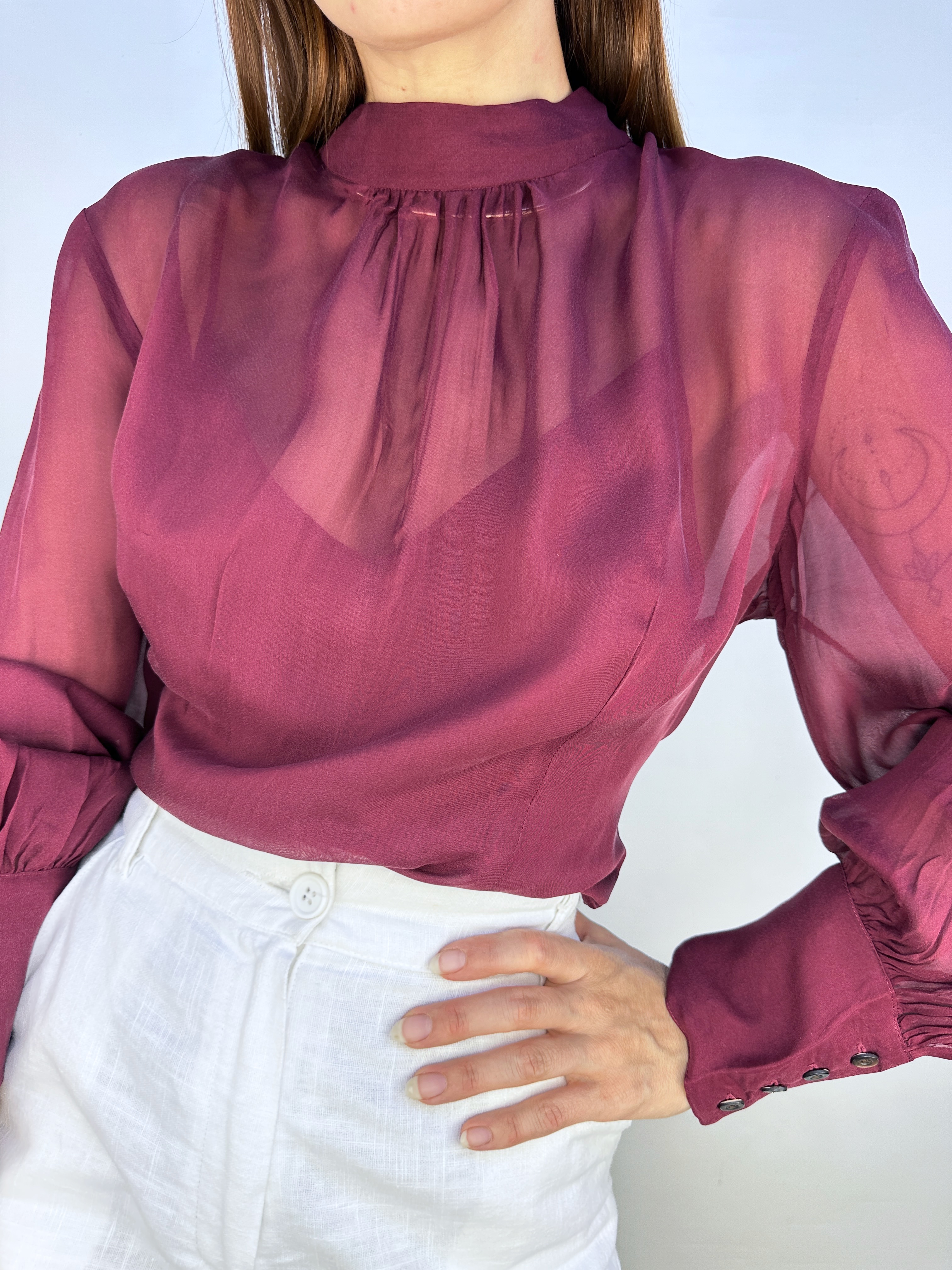 POLERA SEDA BROOKS BROTHERS I M-L  6