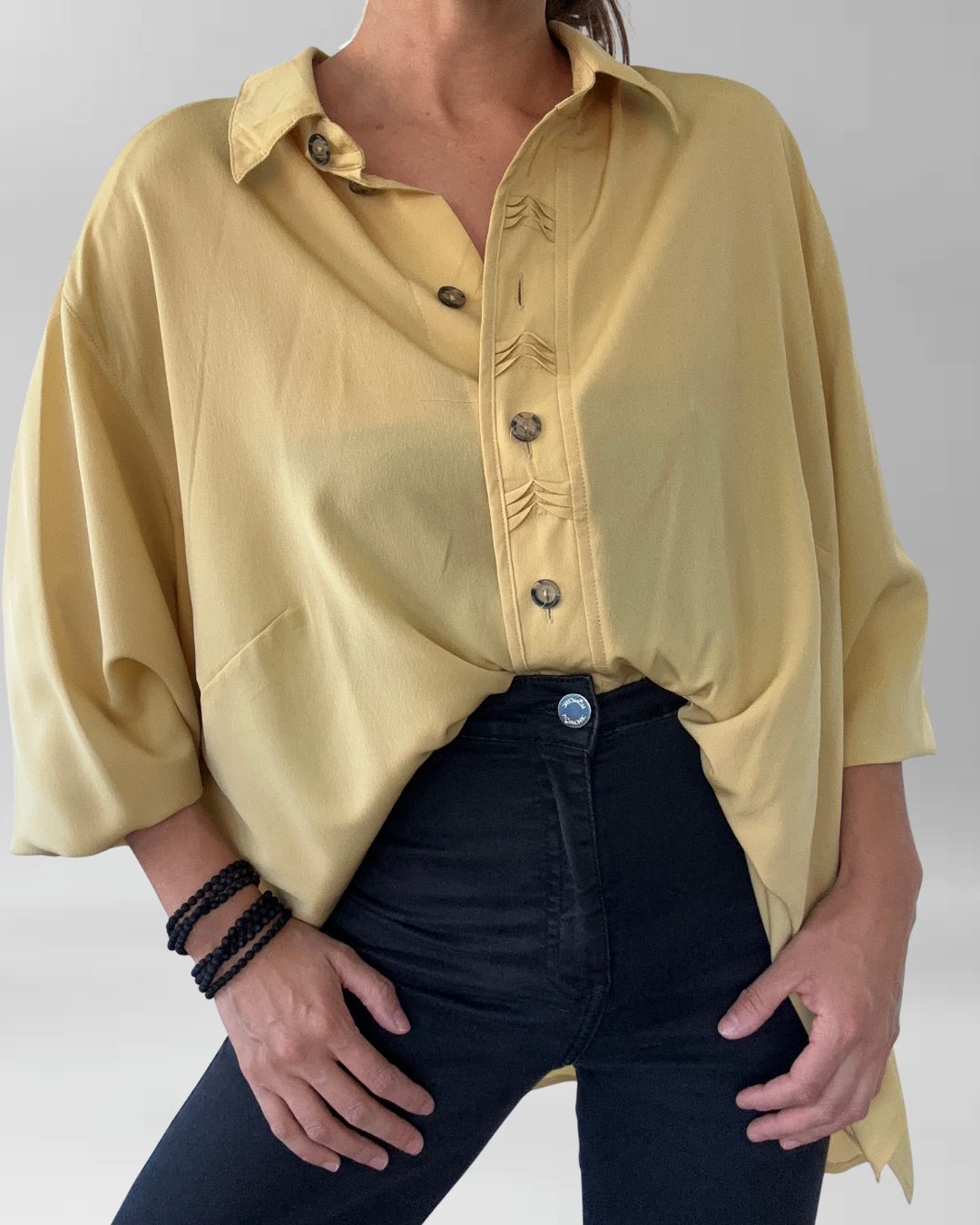 BLUSA VINTAGE MOSTAZA I XL-3XL 4