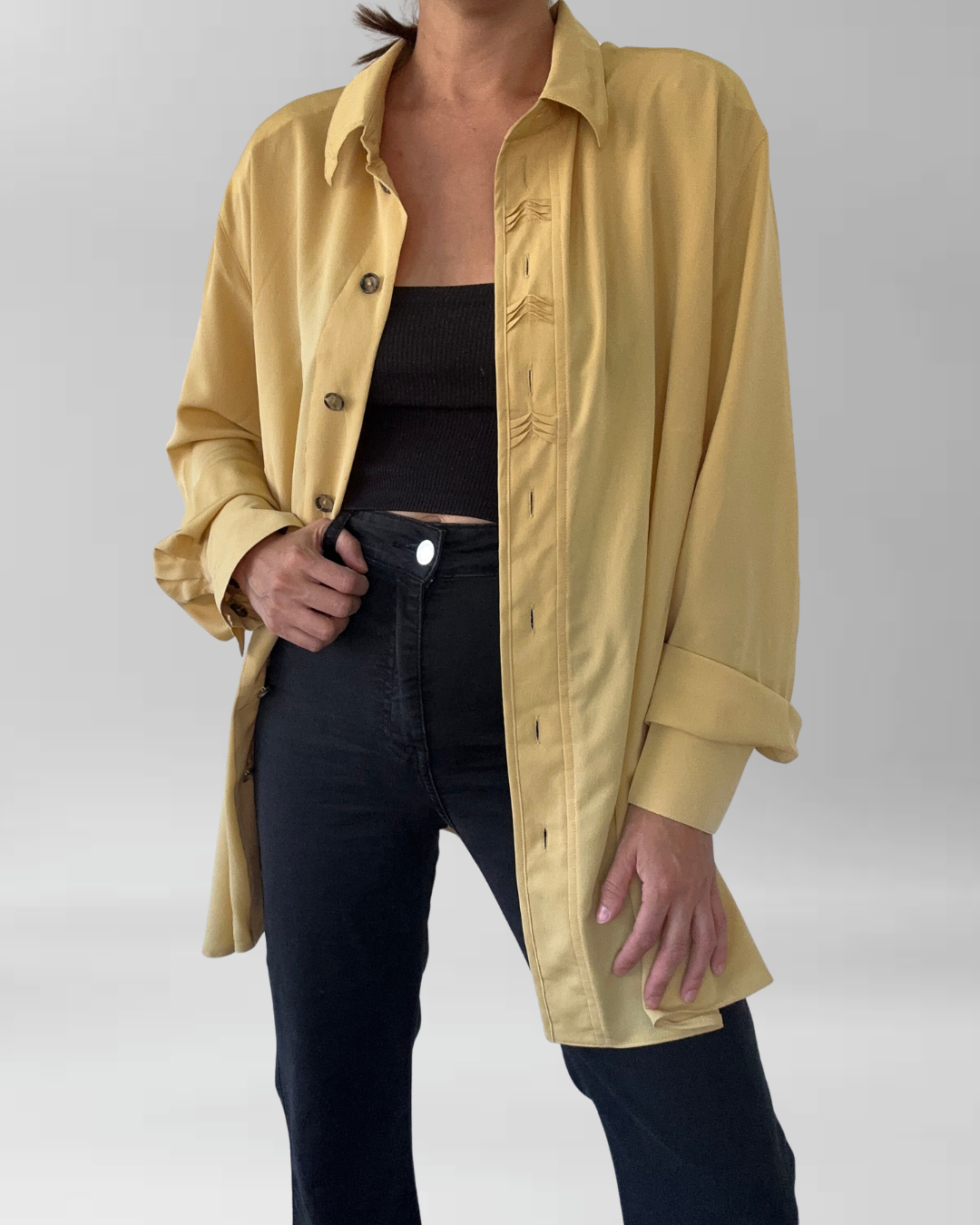 BLUSA VINTAGE MOSTAZA I XL-3XL 1