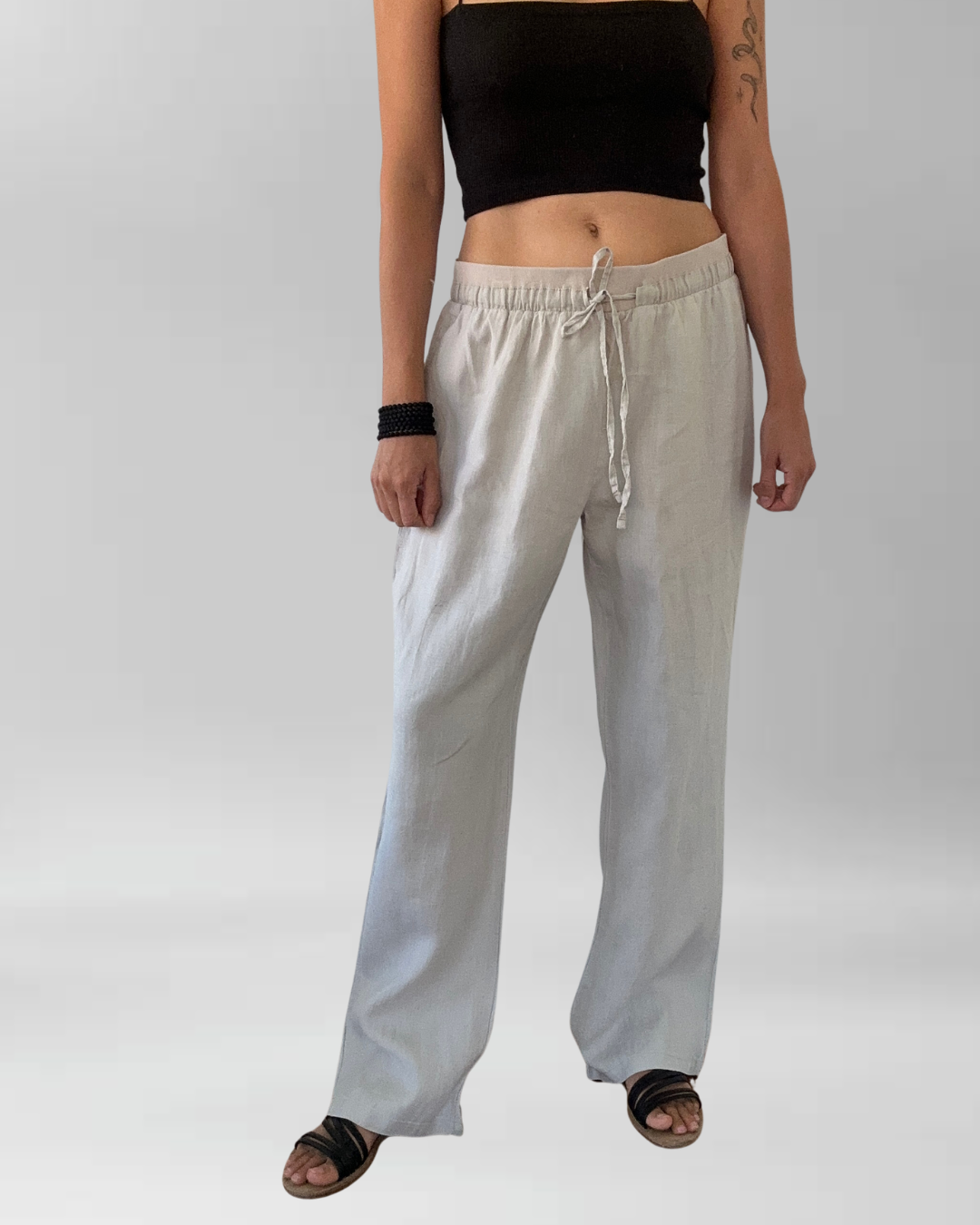 PANTALÓN LINO BEIGE I M-L 1