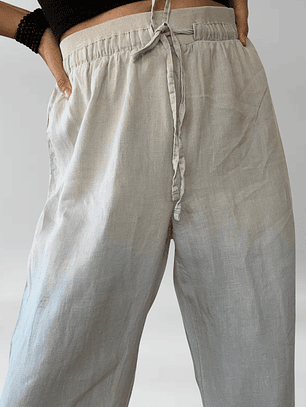 PANTALÓN LINO BEIGE I M-L
