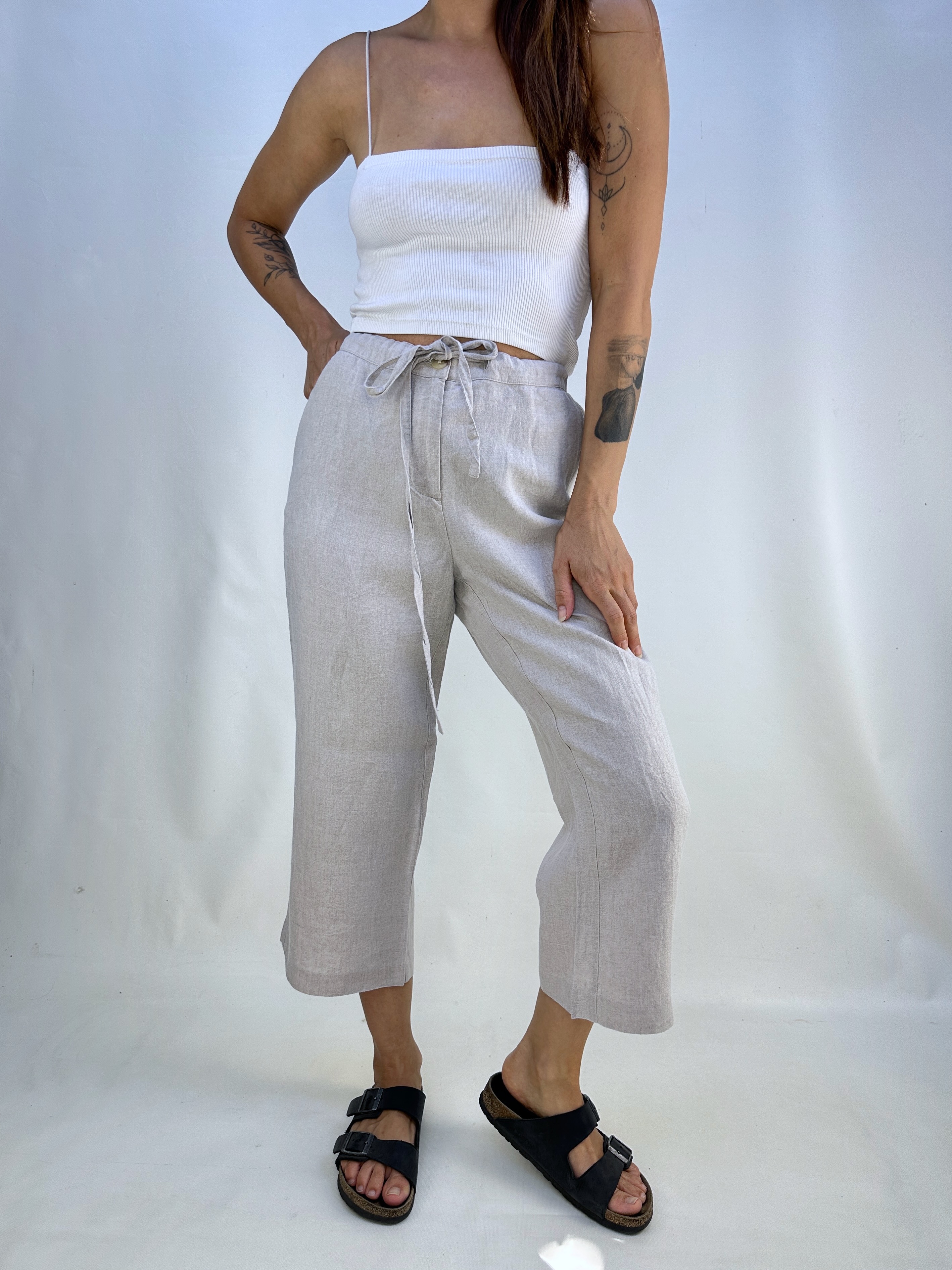 PANTALÓN CAPRI LINO I M 1