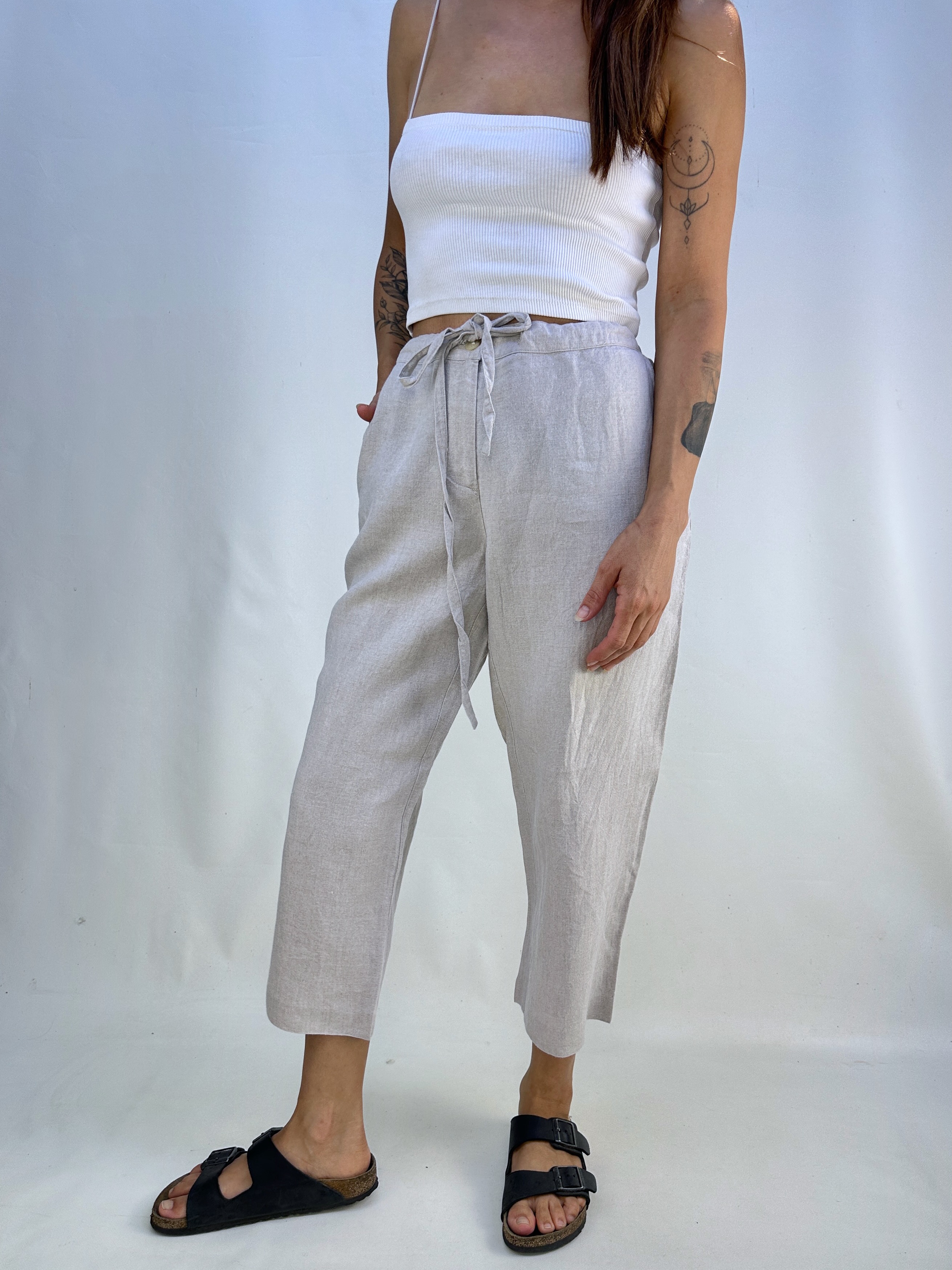 PANTALÓN CAPRI LINO I M 7