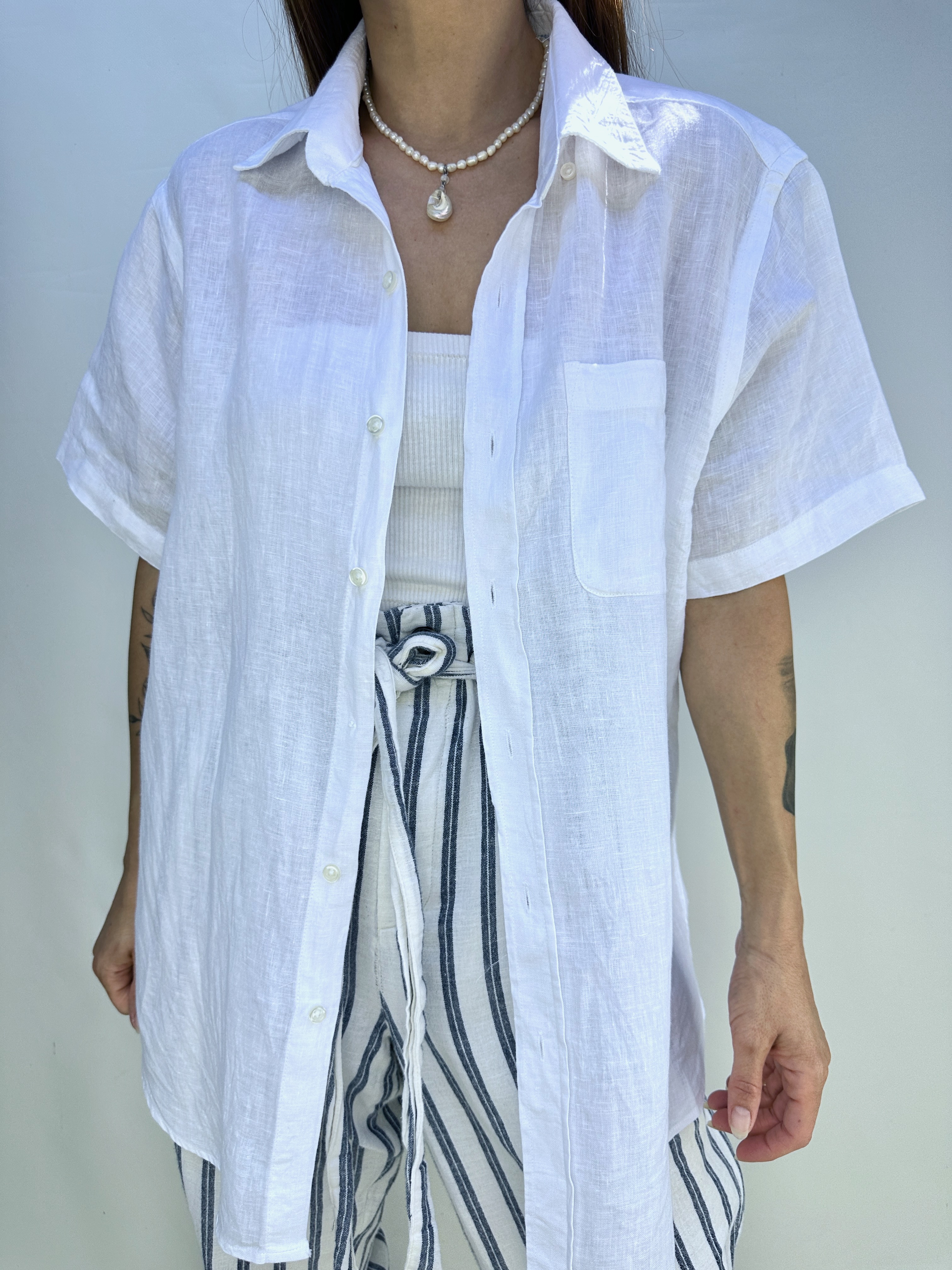 CAMISA LINO BLANCA I M 1