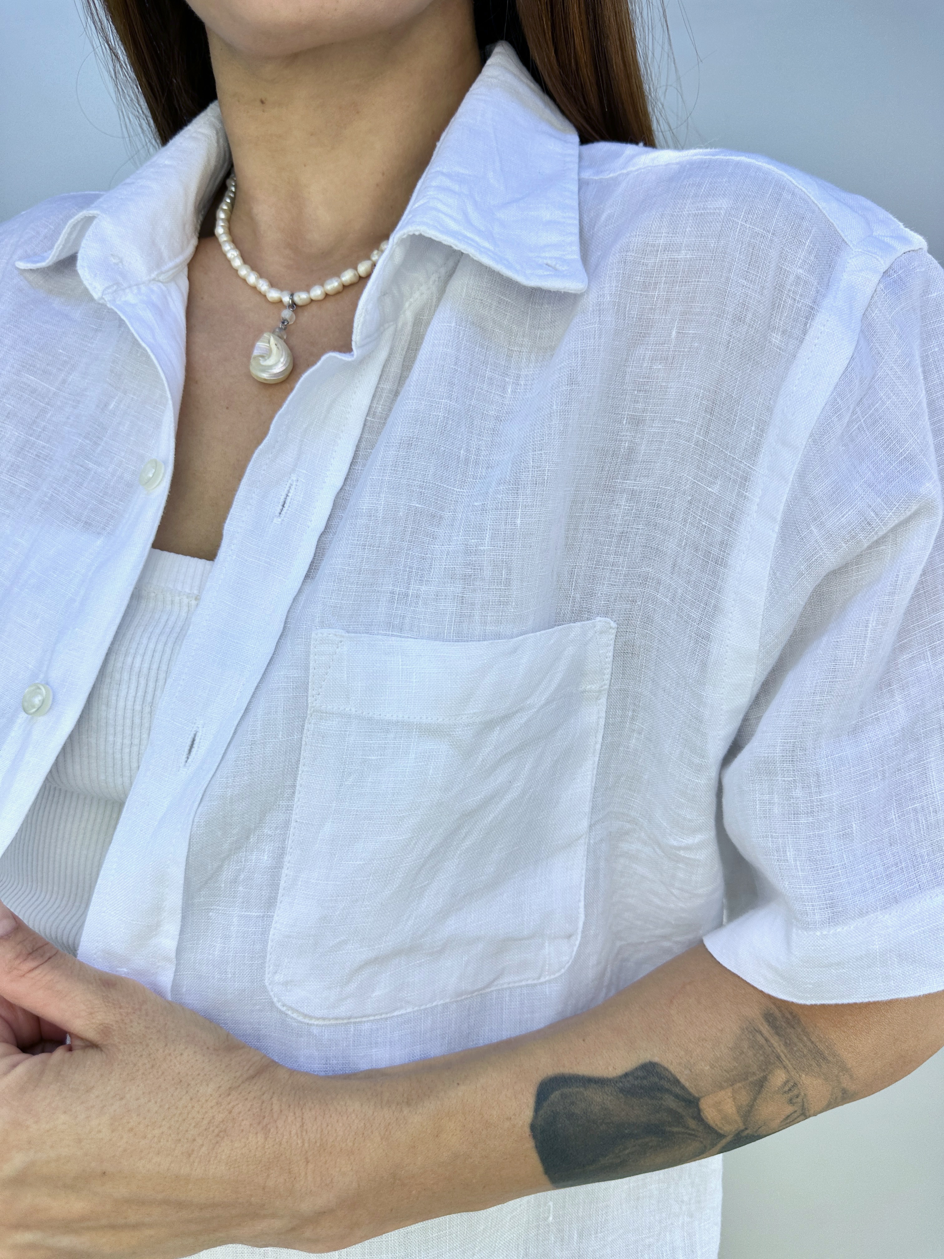 CAMISA LINO BLANCA I M 4