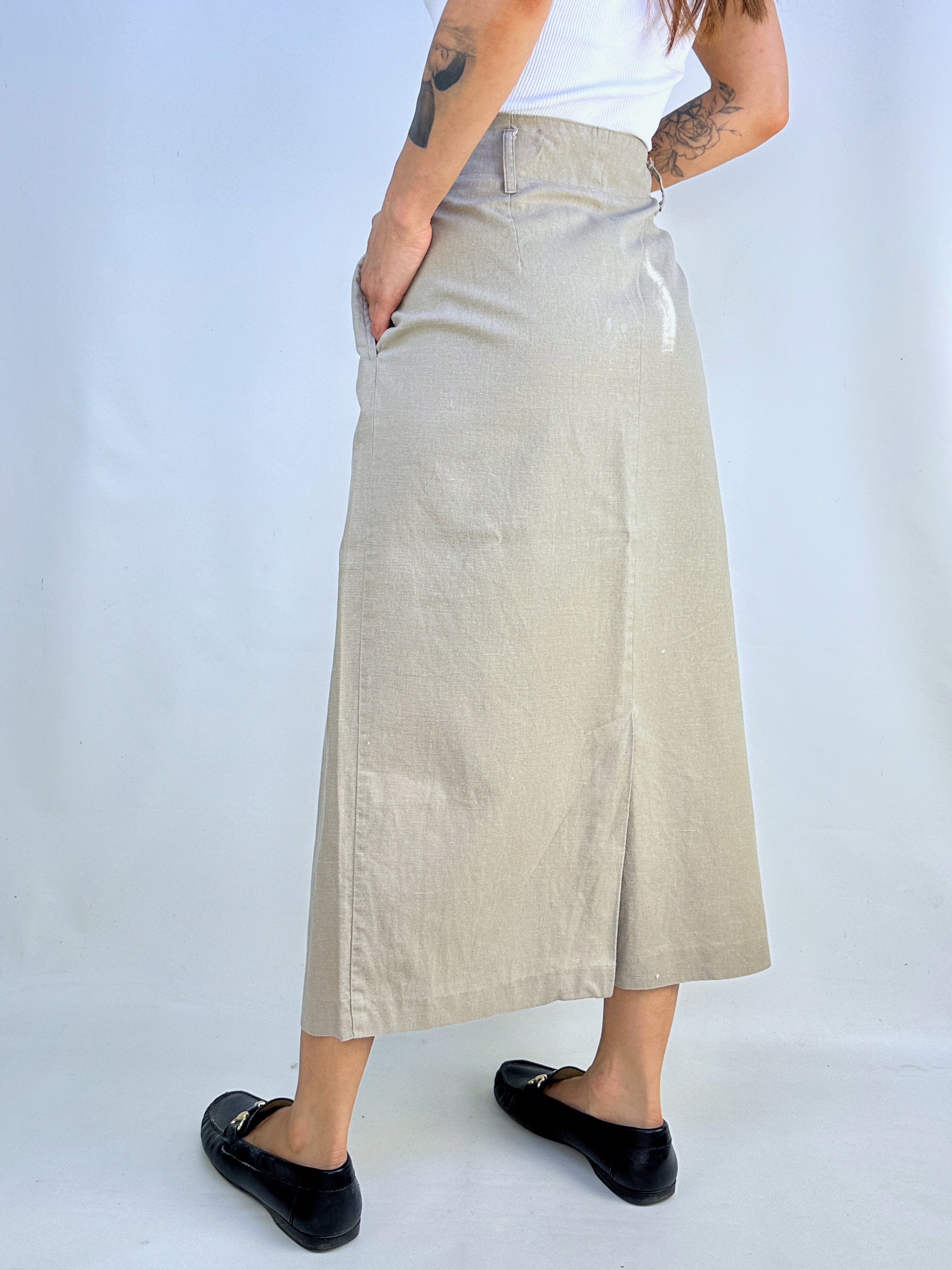 FALDA VINTAGE CLÁSICA I ALGODÓN-RAMIO I S-M 3